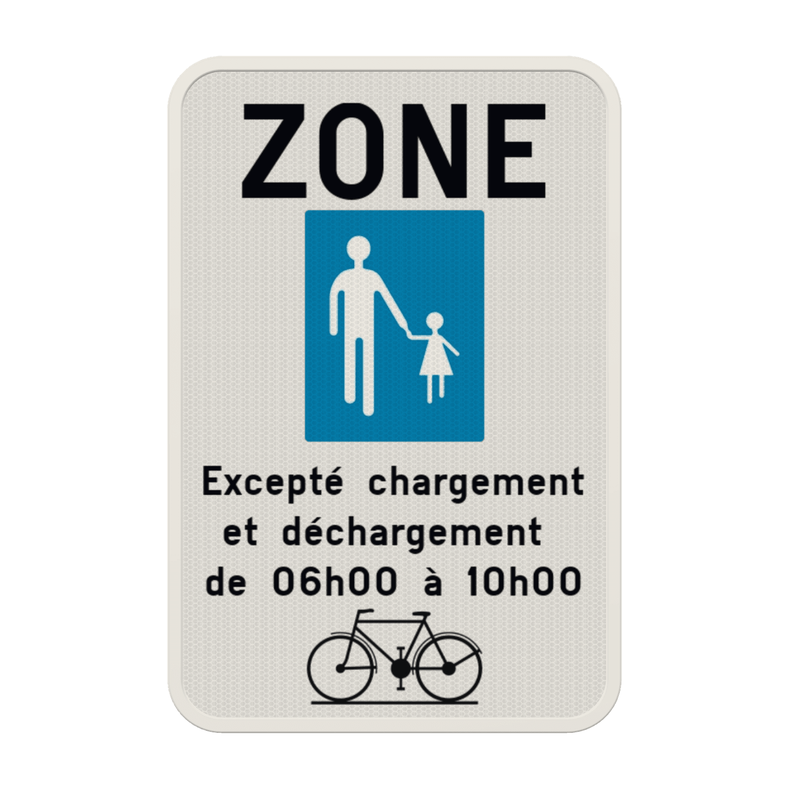 Panneau G2000 - F103 - Commencement d'une zone piétonne