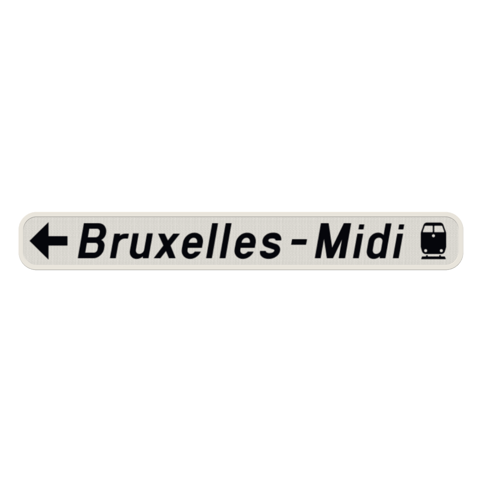 Panneau G2000 - F34a - Signal de direction à proximité des équipements et établissements publics ou d'intérêt général (gauche)