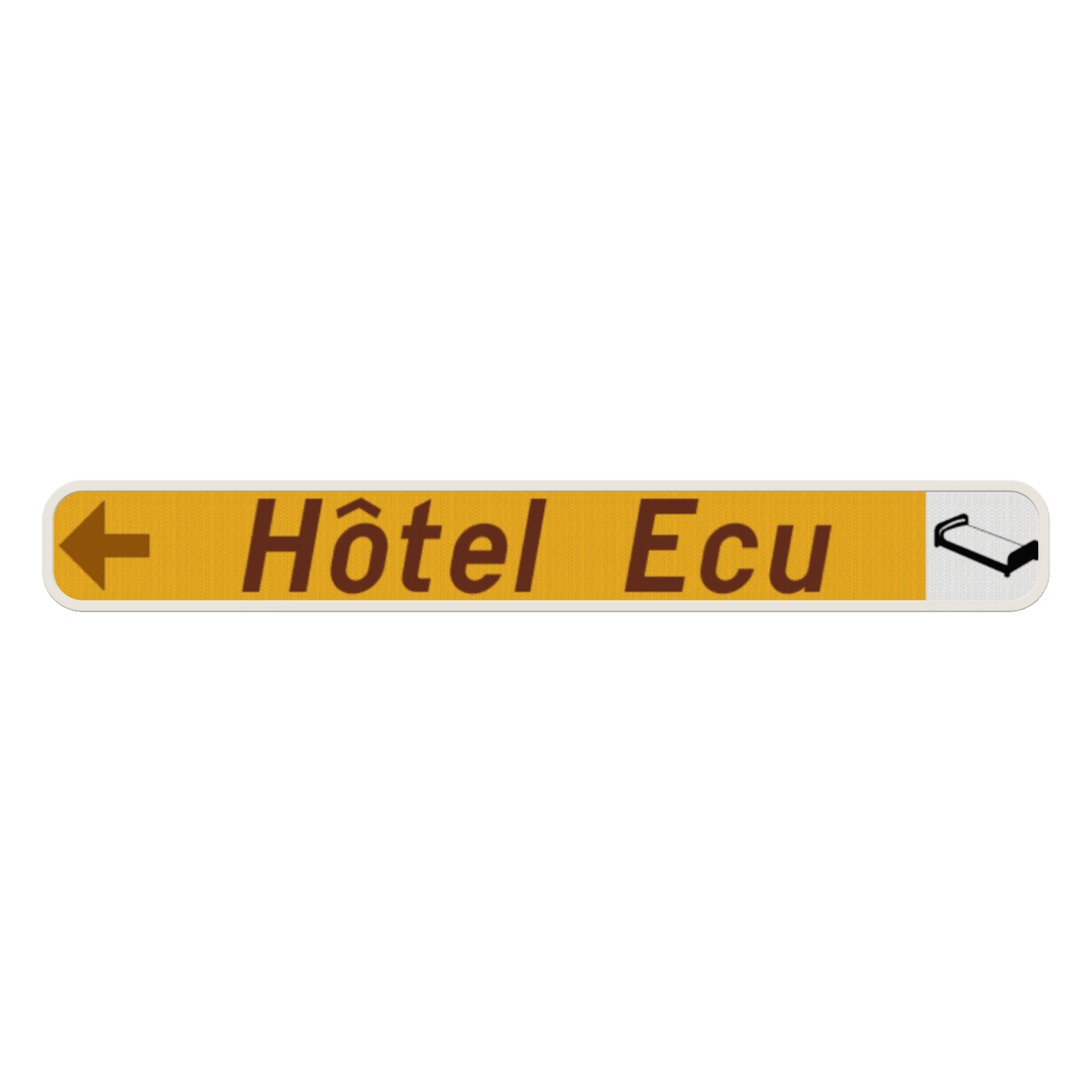 Panneau G2000 - F37 - Hôtel, restaurant, camping - Gauche + picto