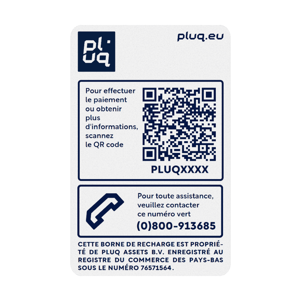 Eigendomssticker Pluq (FR) - 70x110mm