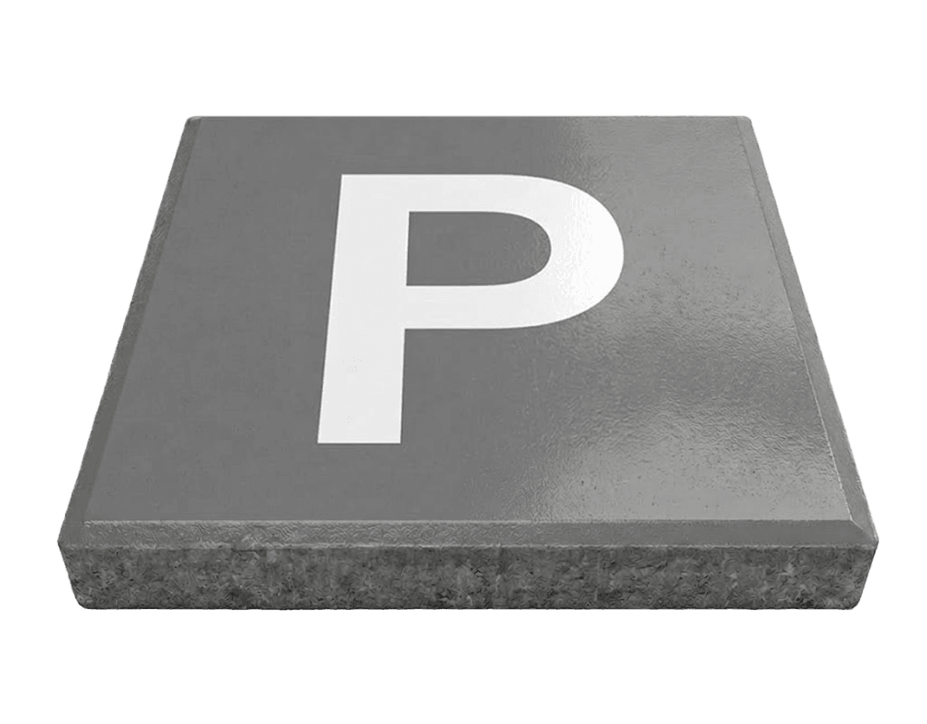 Stoeptegel parkeerplaats (TS-ST_PP) - 30x30cm met facetrand