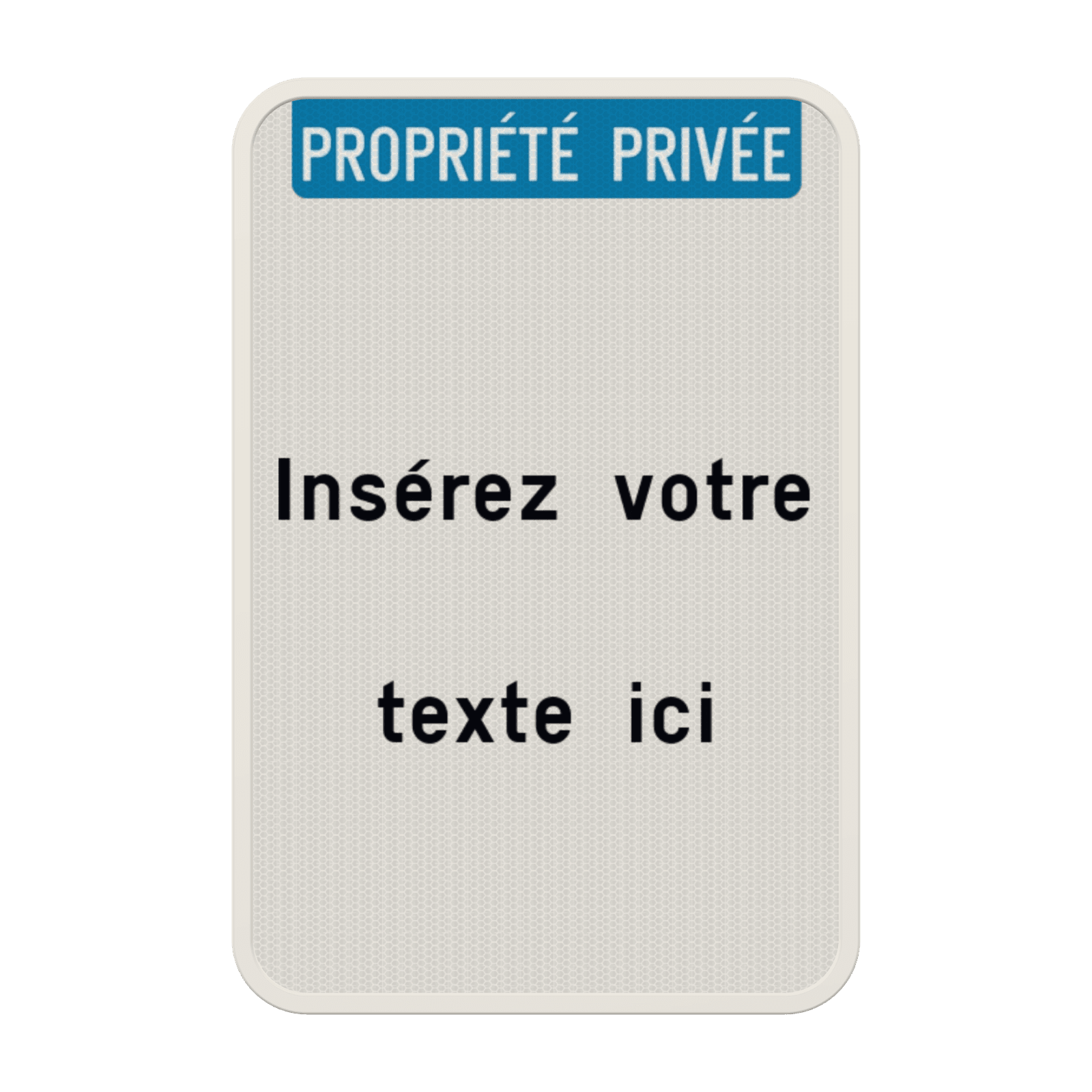 Panneau de Texte Personnalisable avec Texte d'en-tête