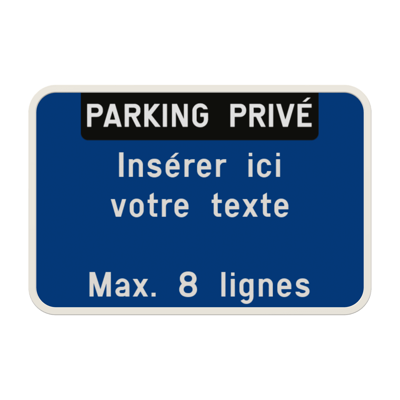 Panneau de Texte Personnalisable - Paysage Bleu