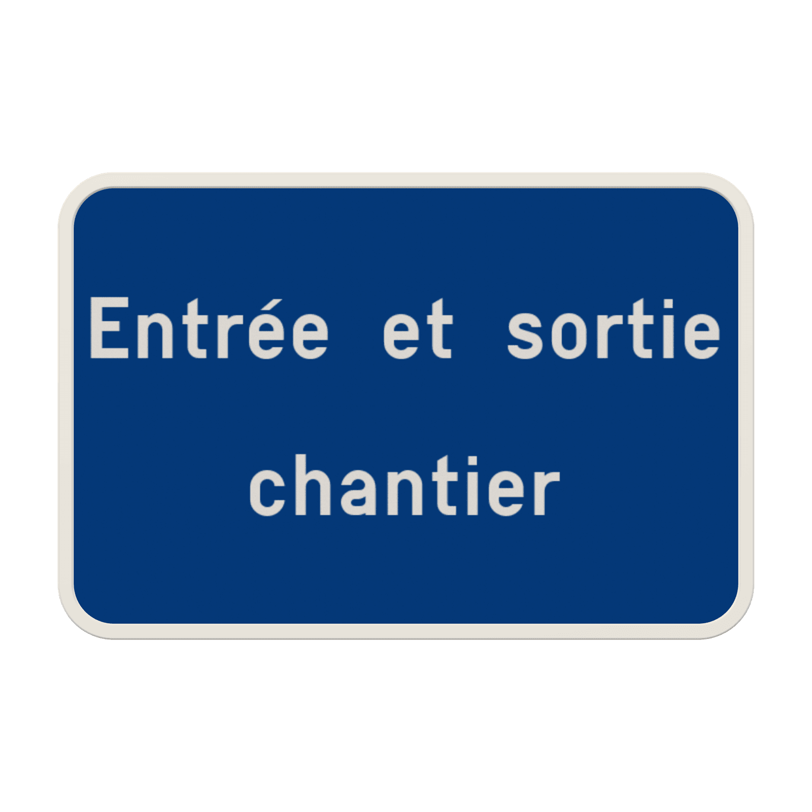 Panneau texte personnalisé - paysage bleu/blanc