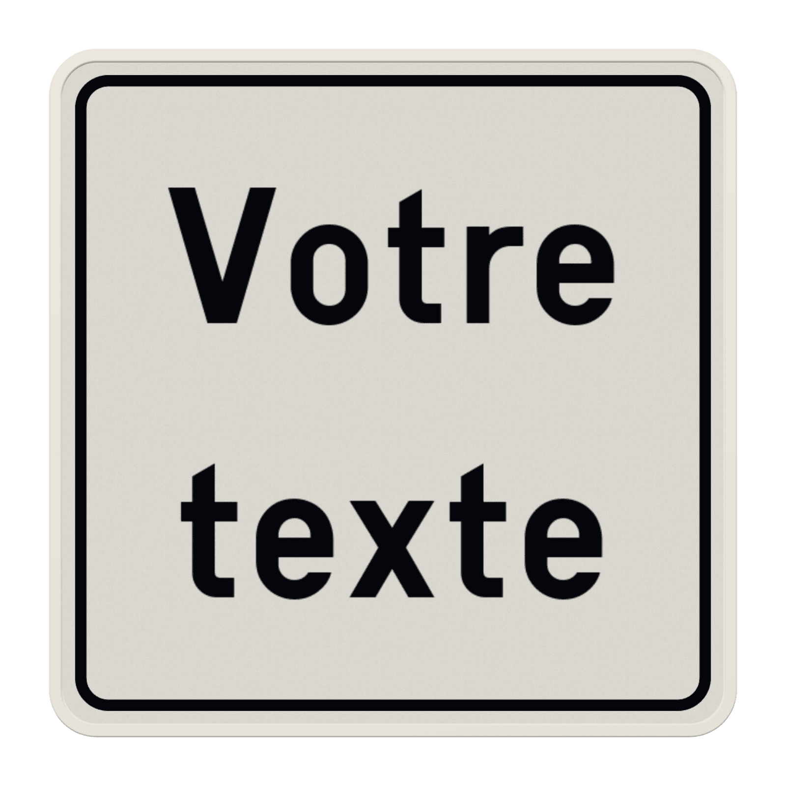 Panneau de texte 1:1 Carré Personnalisable