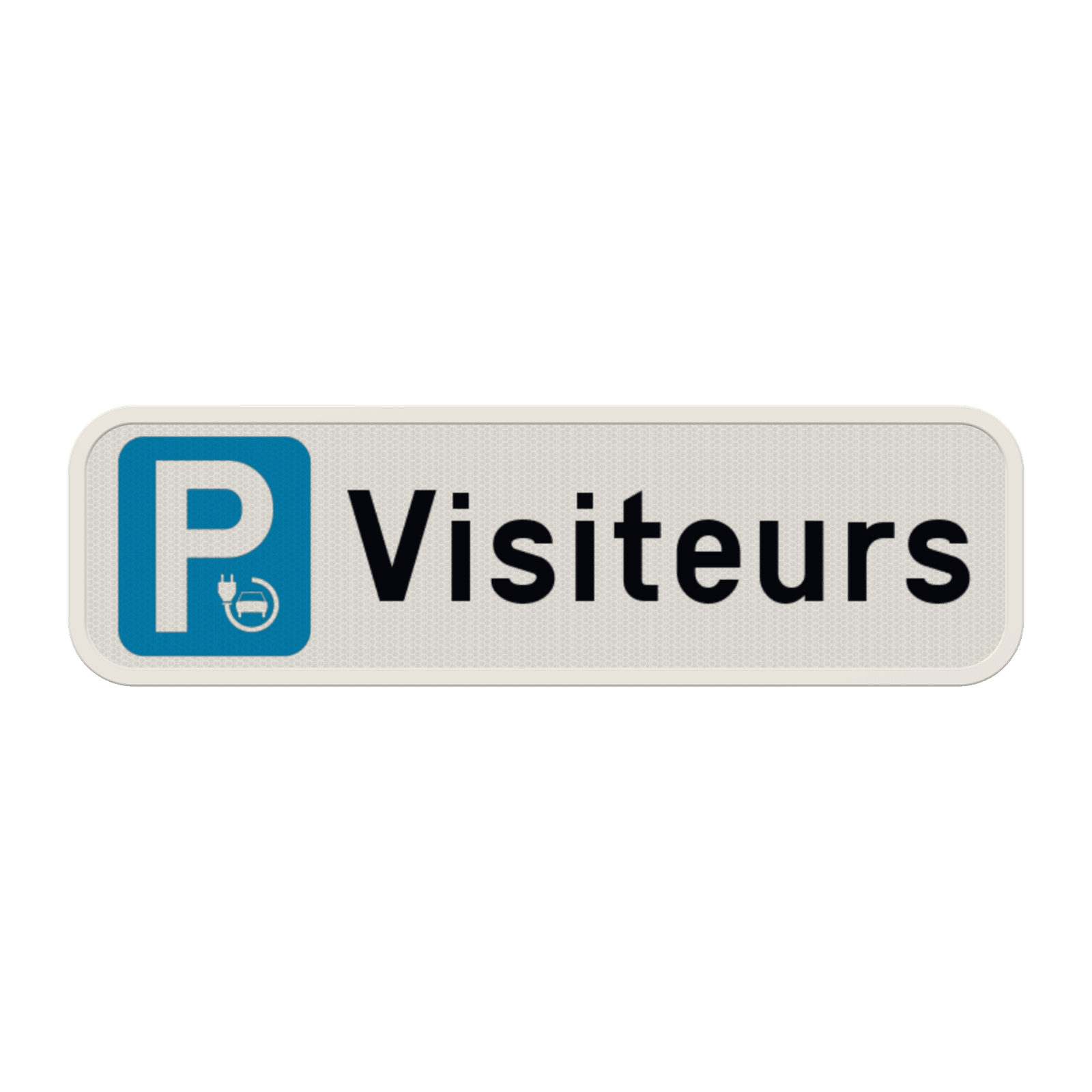 Panneau de stationnement - Visiteurs voiture électrique