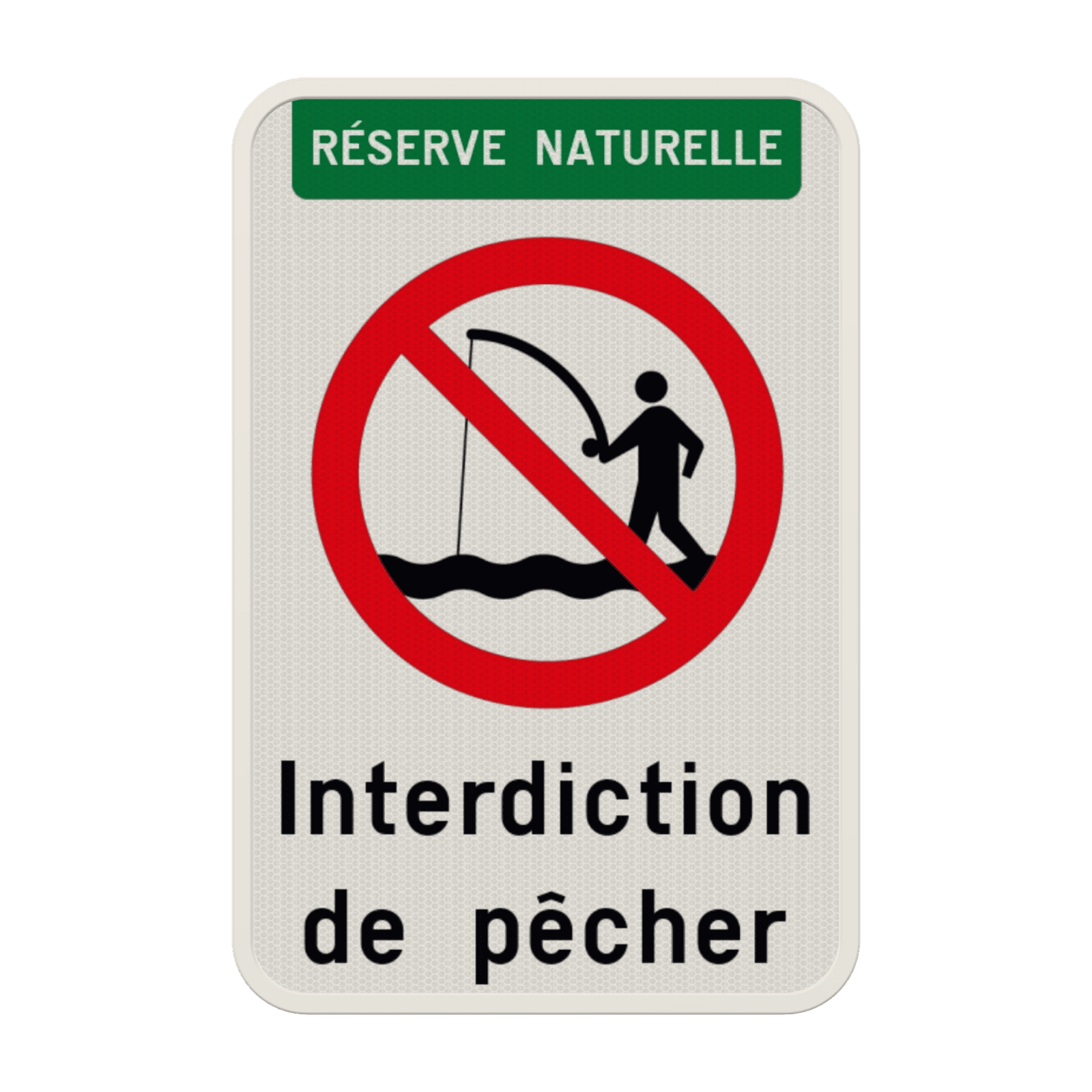 Panneau d'information - Interdiction de pêcher