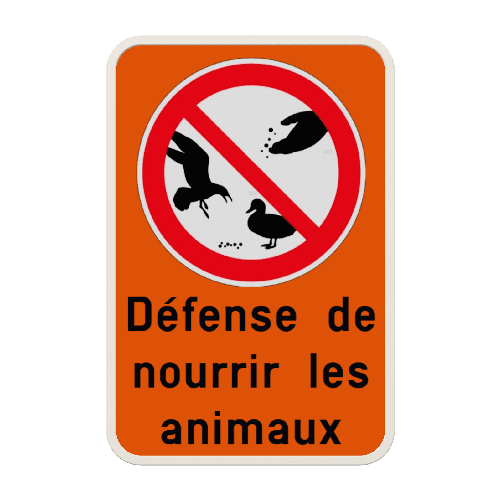 Panneau d'information - Interdiction de nourrir les animaux
