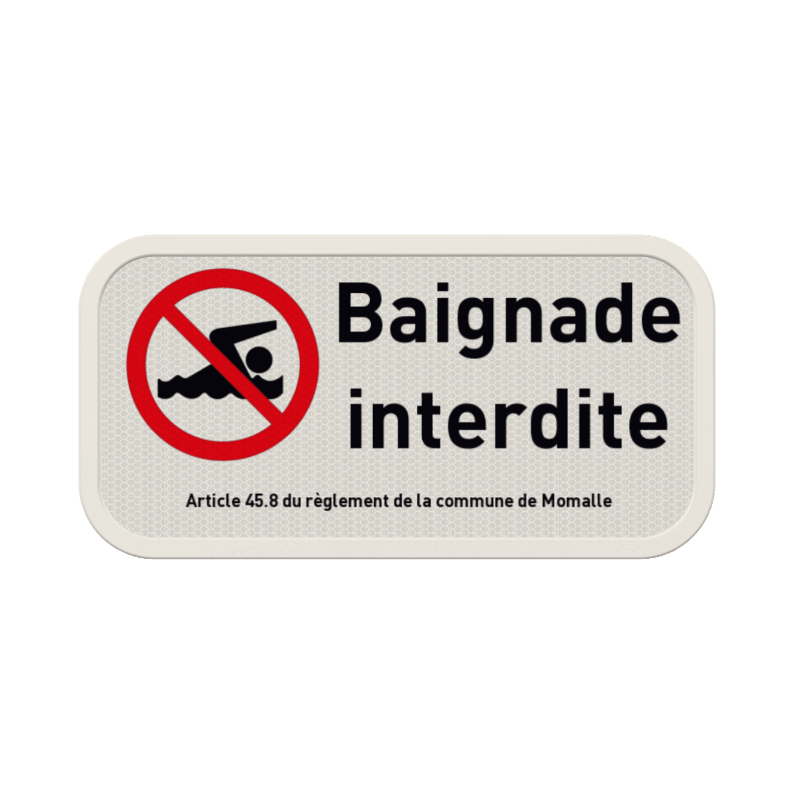 Panneau de signalisation - Baignade interdite