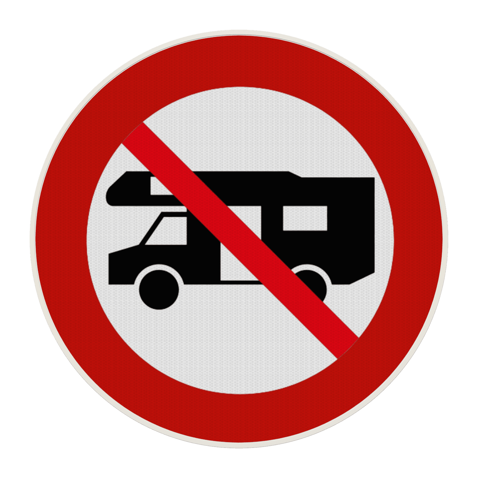 Panneau de signalisation - Camping-cars interdits