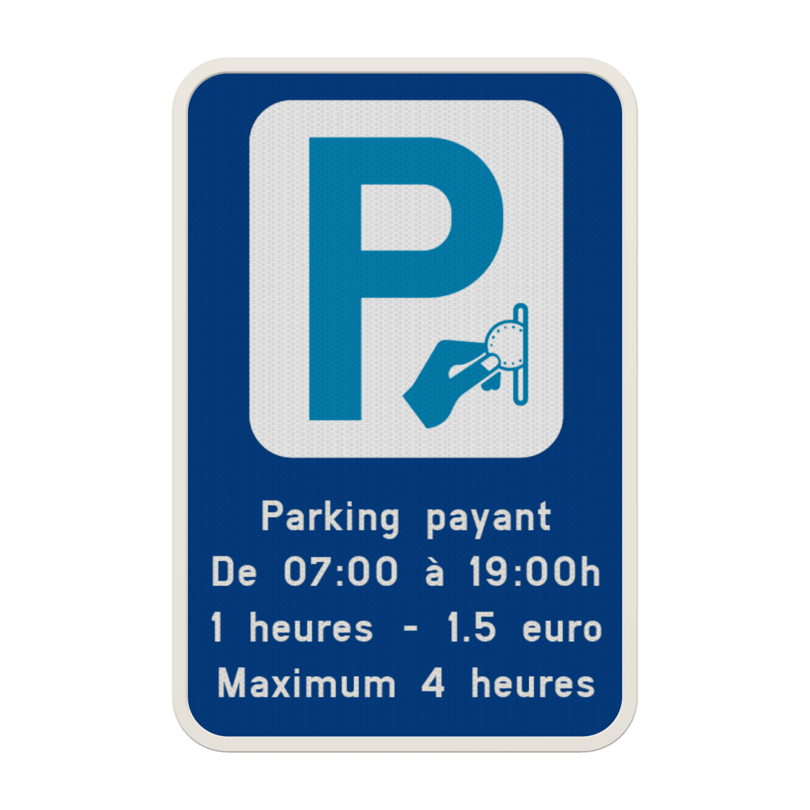 Panneau de stationnement - Parking payant avec votre texte personnalisé