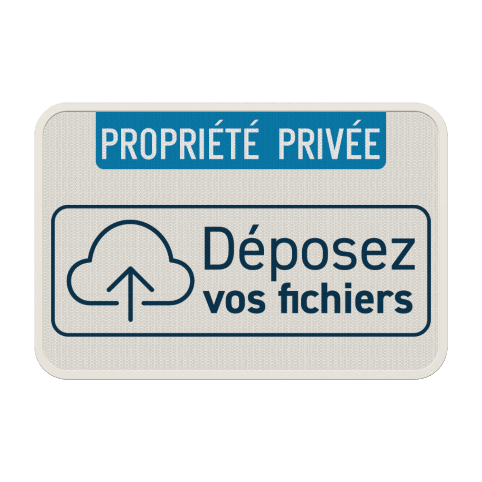 Panneau d'interdiction - Propriété privée - Votre logo/design