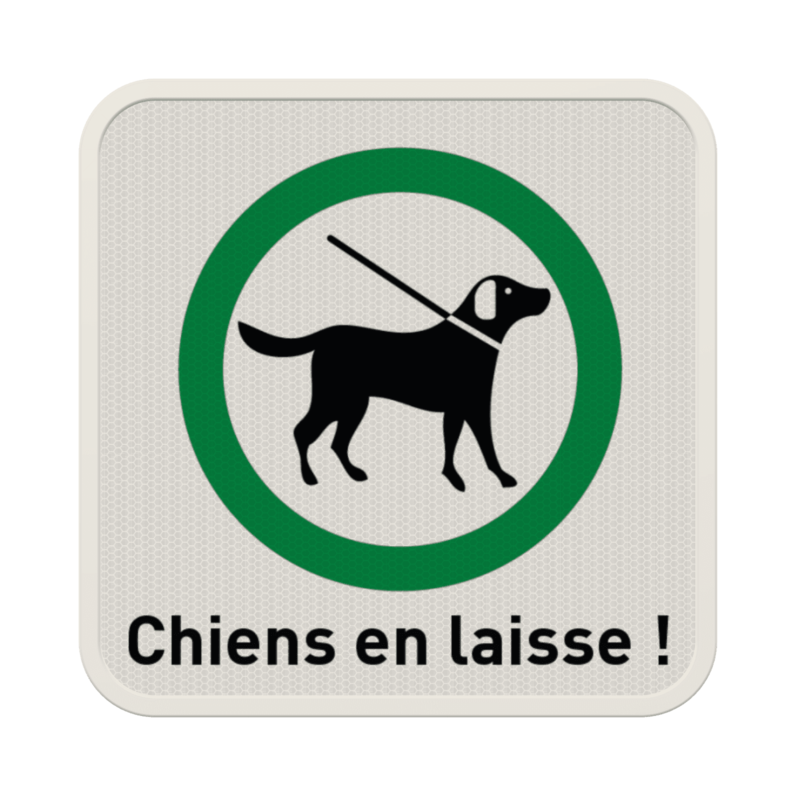 Panneau “Chiens en laisse obligatoires” – texte personnalisable