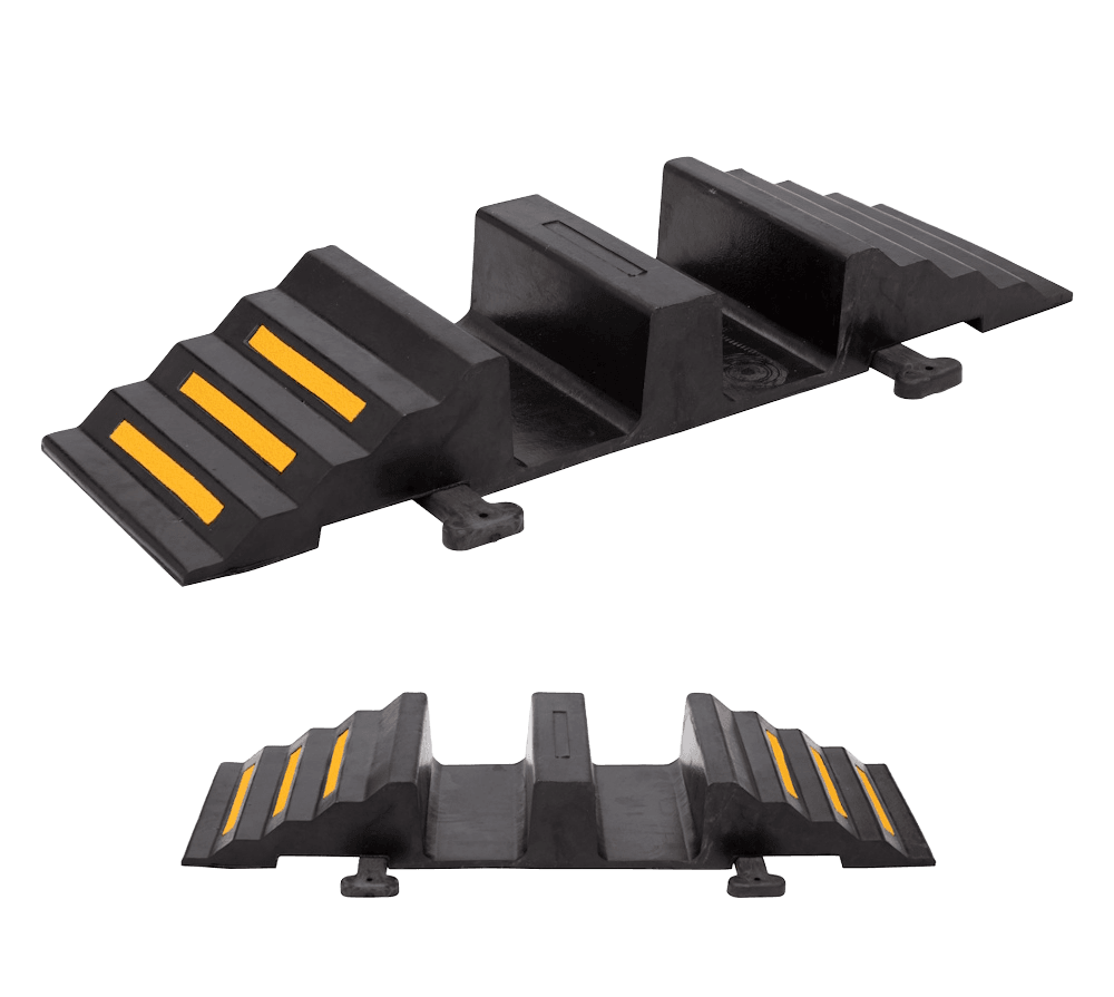 Schlauchbrücke Gummi XL mit 2 Kanälen 135x120mm - 1010x300x135mm