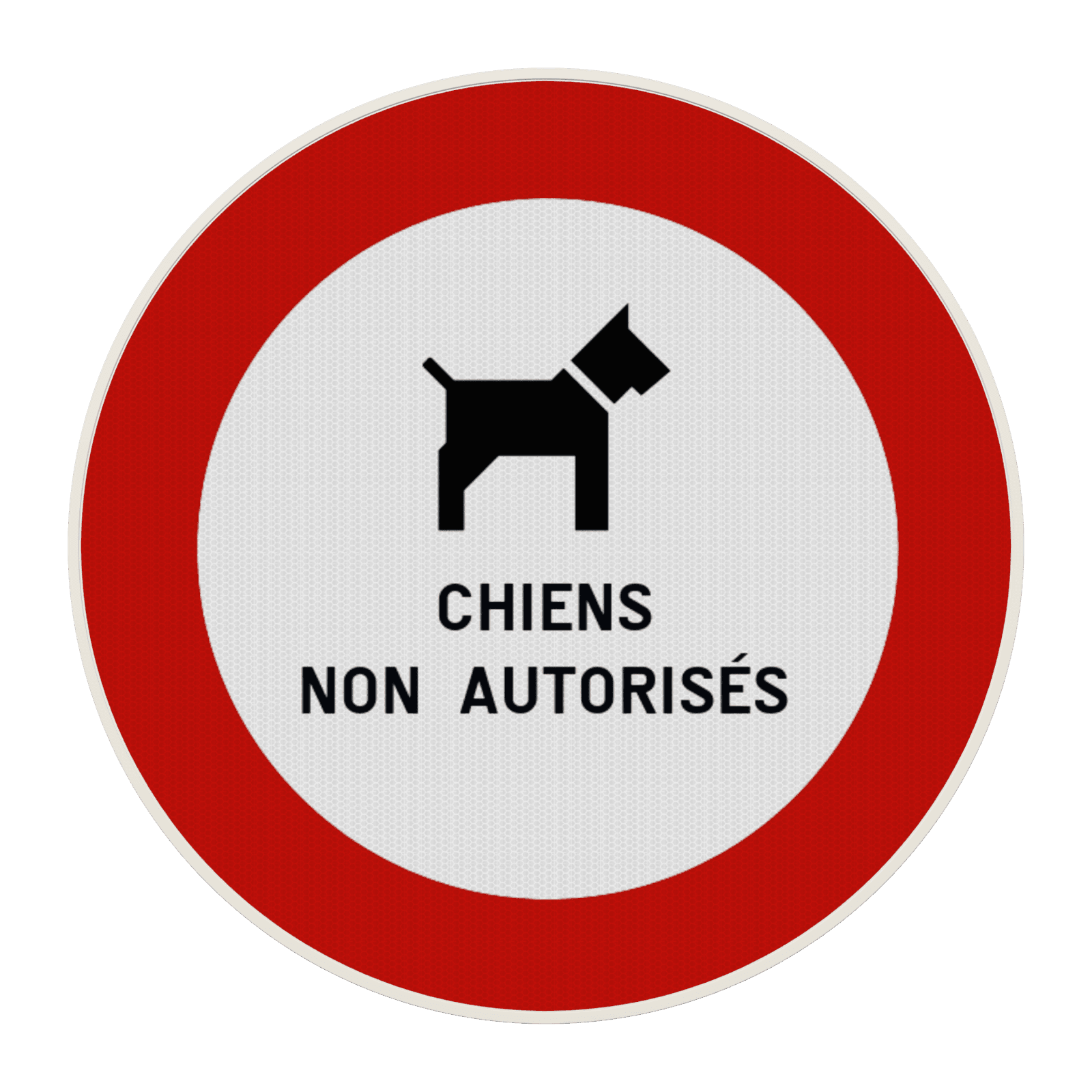 Panneau personnalisable chiens non autorisés