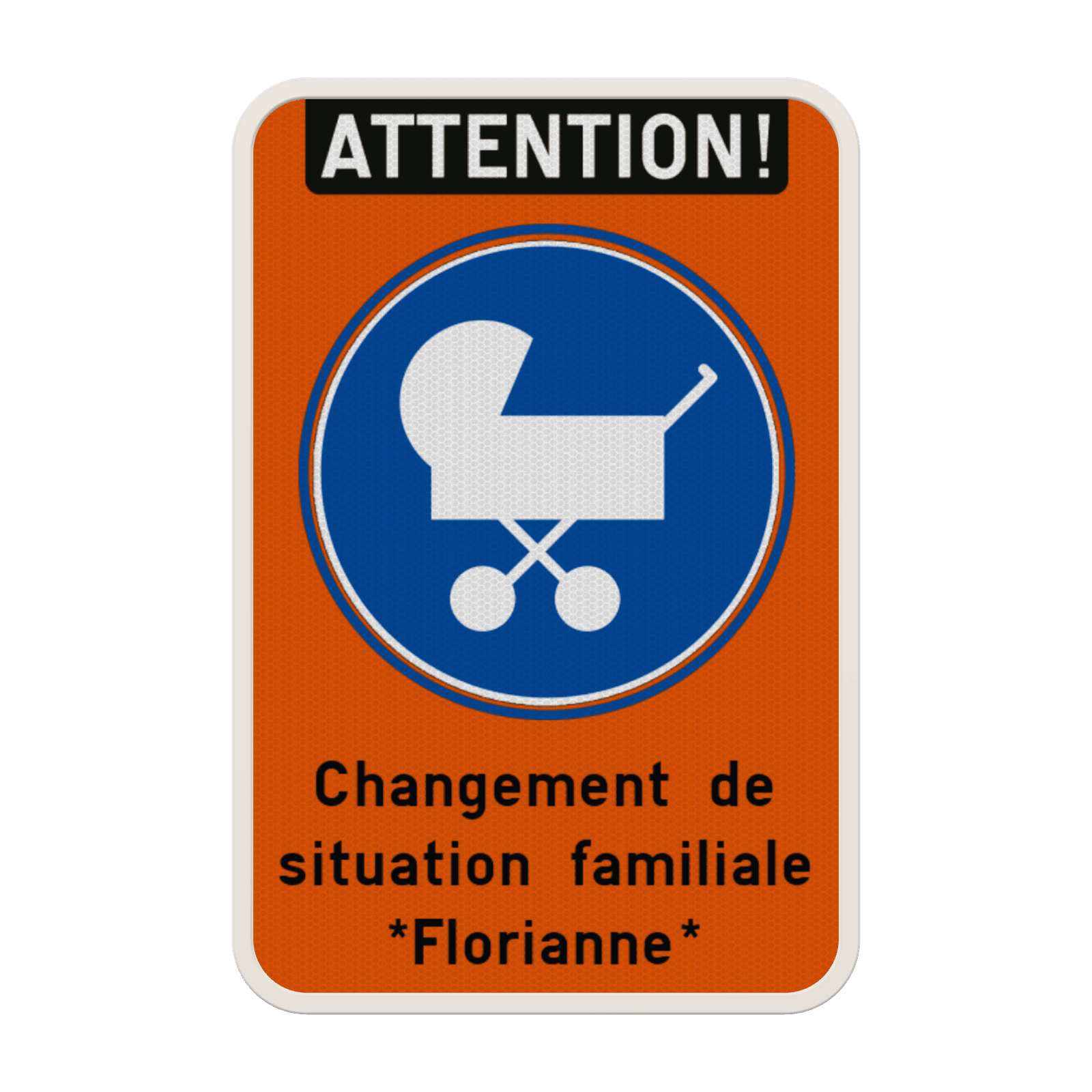 Panneau de Signalisation Naissance Personnalisable