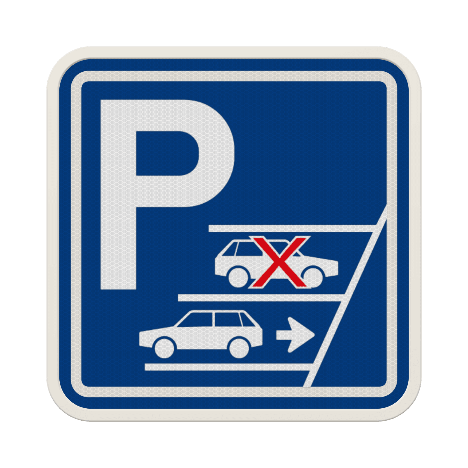 Panneau de stationnement Stationnement en marche arrière obligatoire 1:1