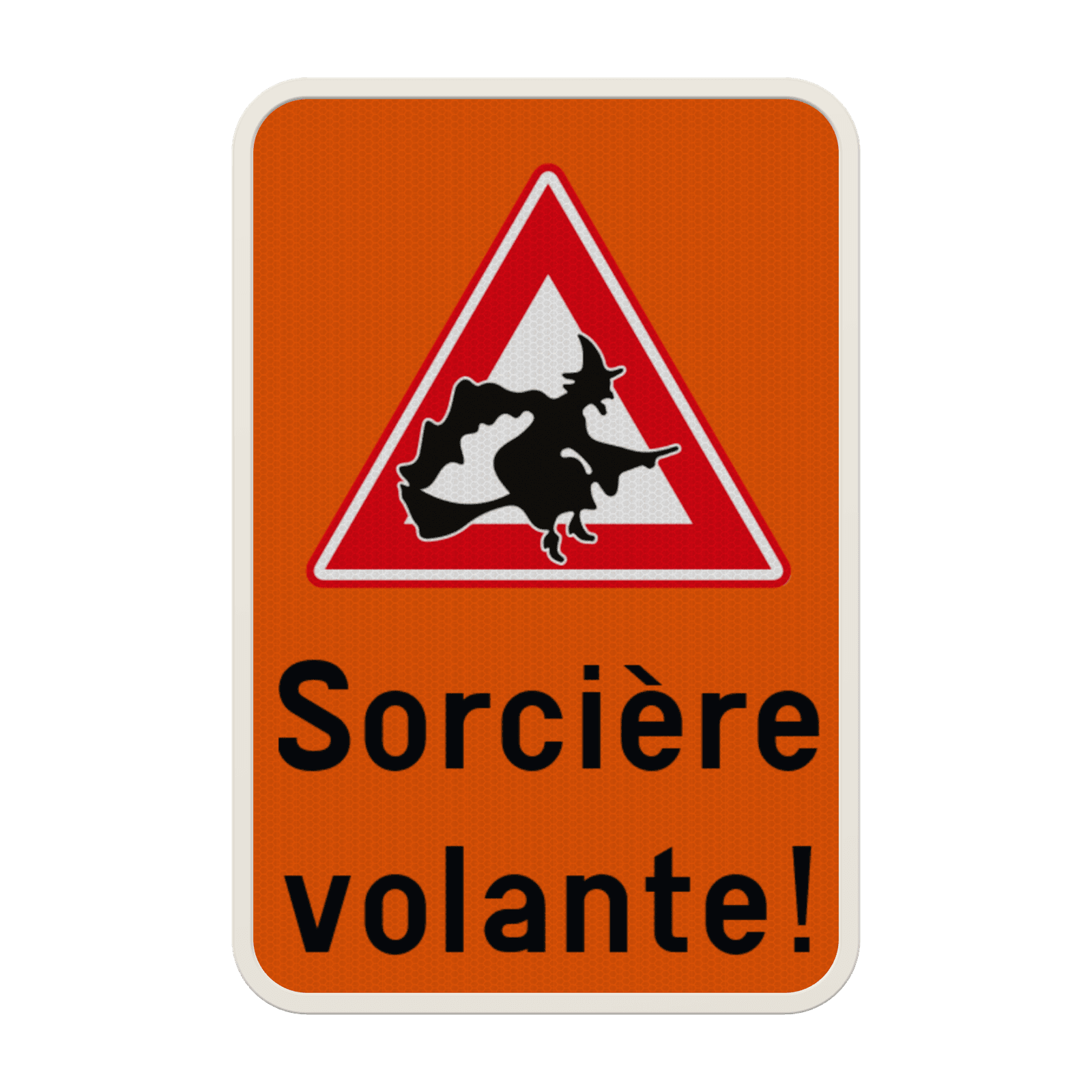 Panneau d'information - Sorcière volante