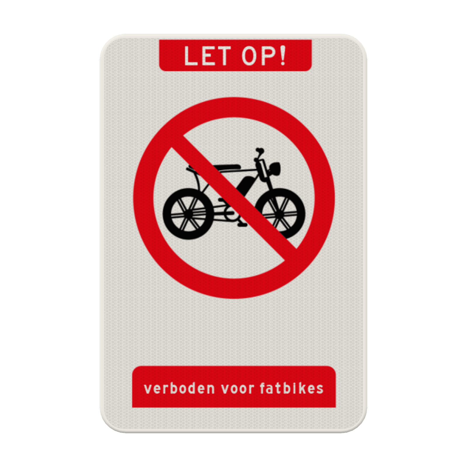 Verkeersbord - Verboden voor Fatbikes - A23