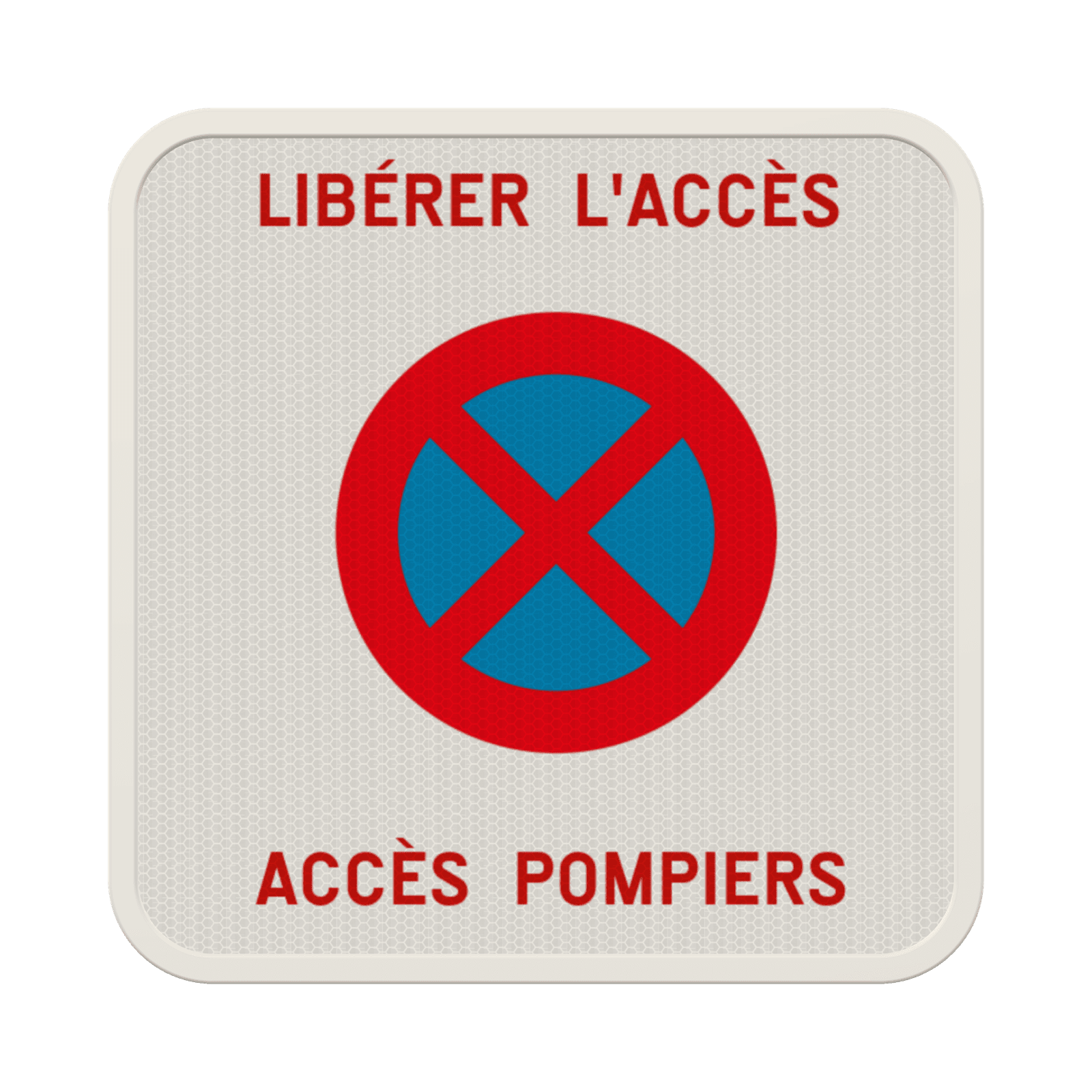 Panneau arrêt et stationnement interdits - Accès pompiers
