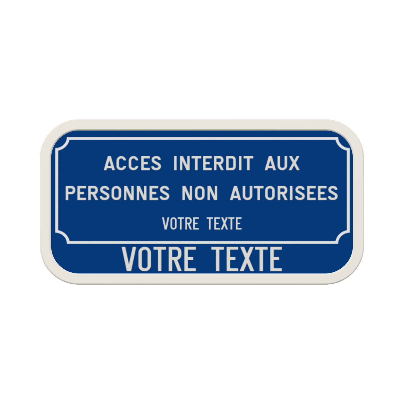 Panneau pour chemin privé - accès interdit aux personnes non autorisées