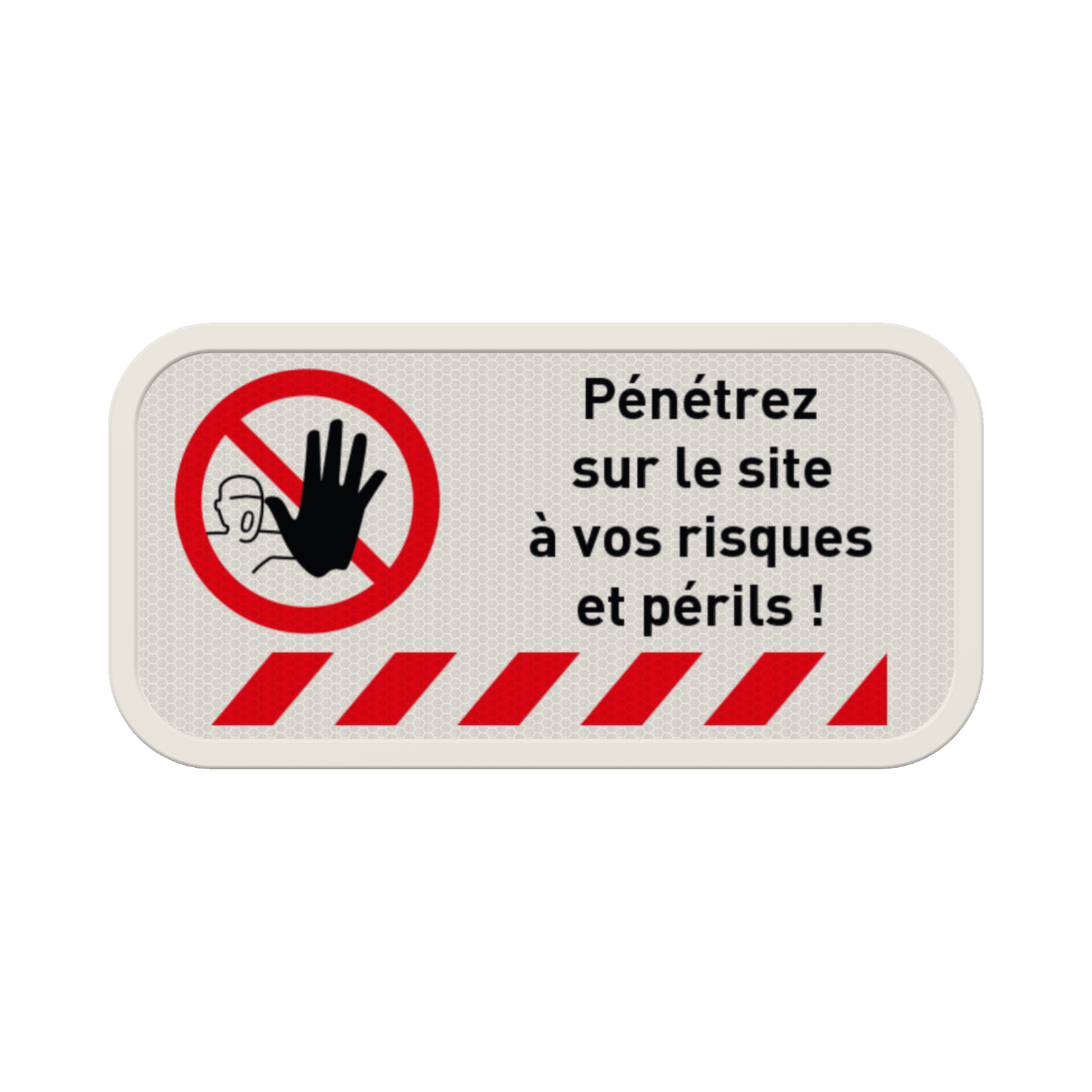 Panneau accès interdit - pénétrez à vos risques personnalisable