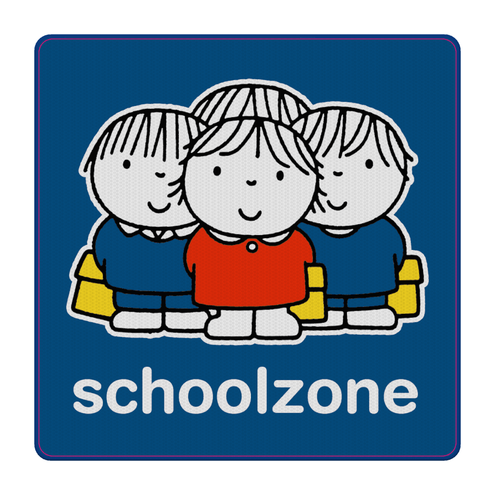 Attentiebord Dick Bruna - schoolzone - LV.AB.G8