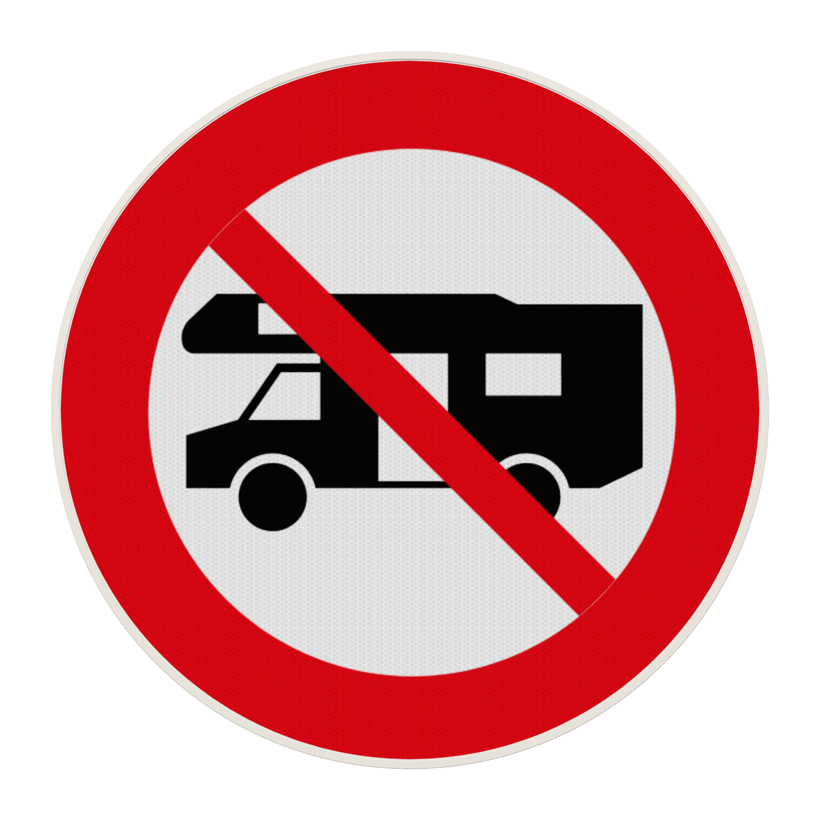 Panneau de signalisation camping-cars interdits