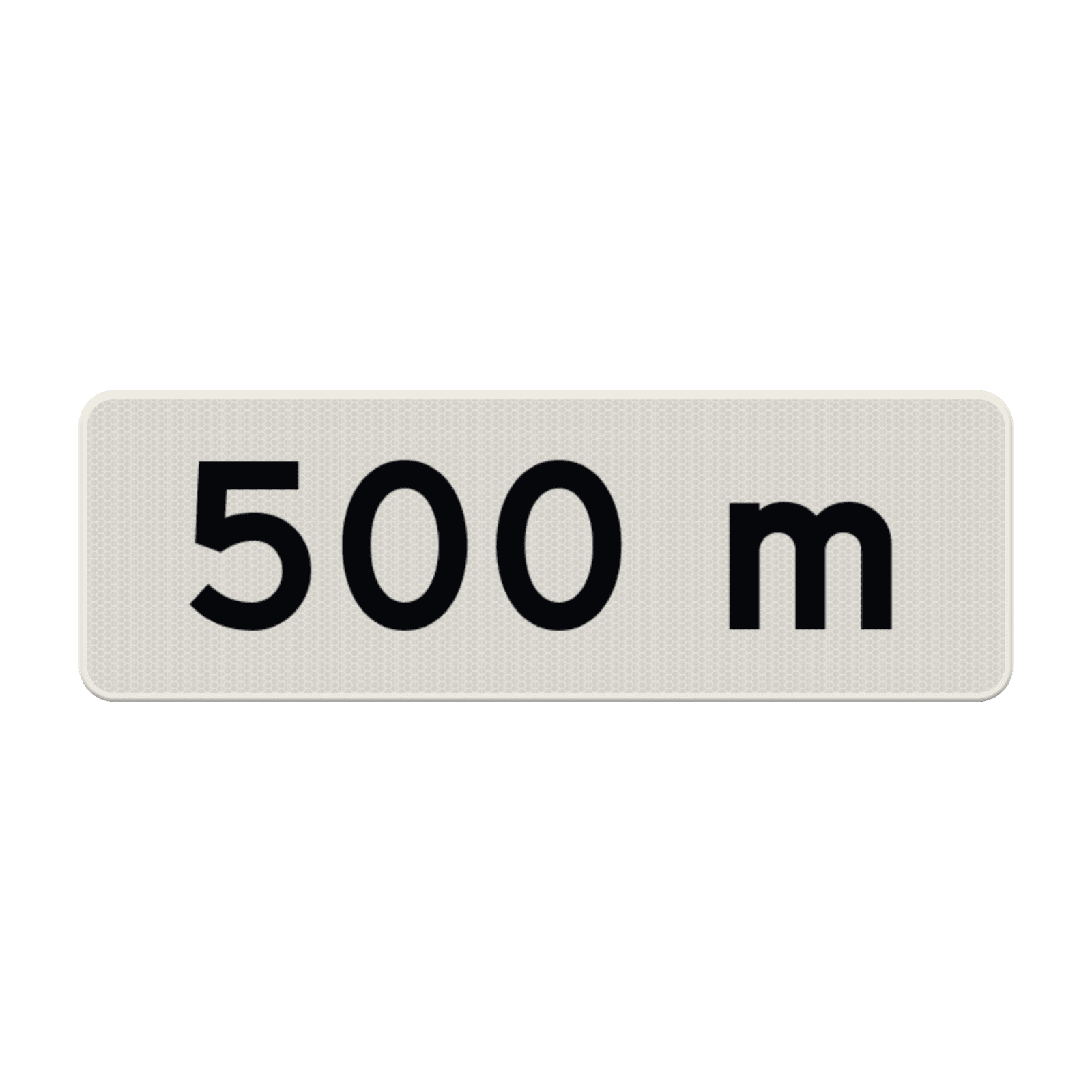 Verkeersbord RVV OB401 - 500 meter - reflecterend