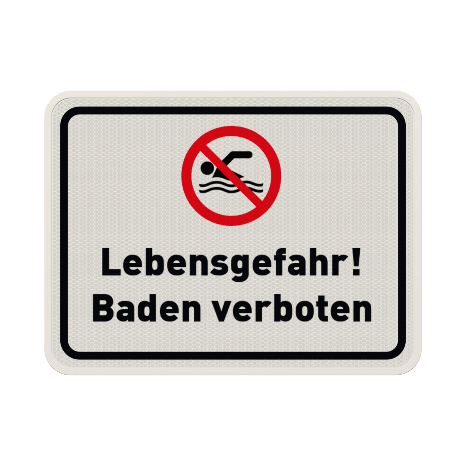 Verbotsschilder Baden / Schwimmen verboten - reflektierend