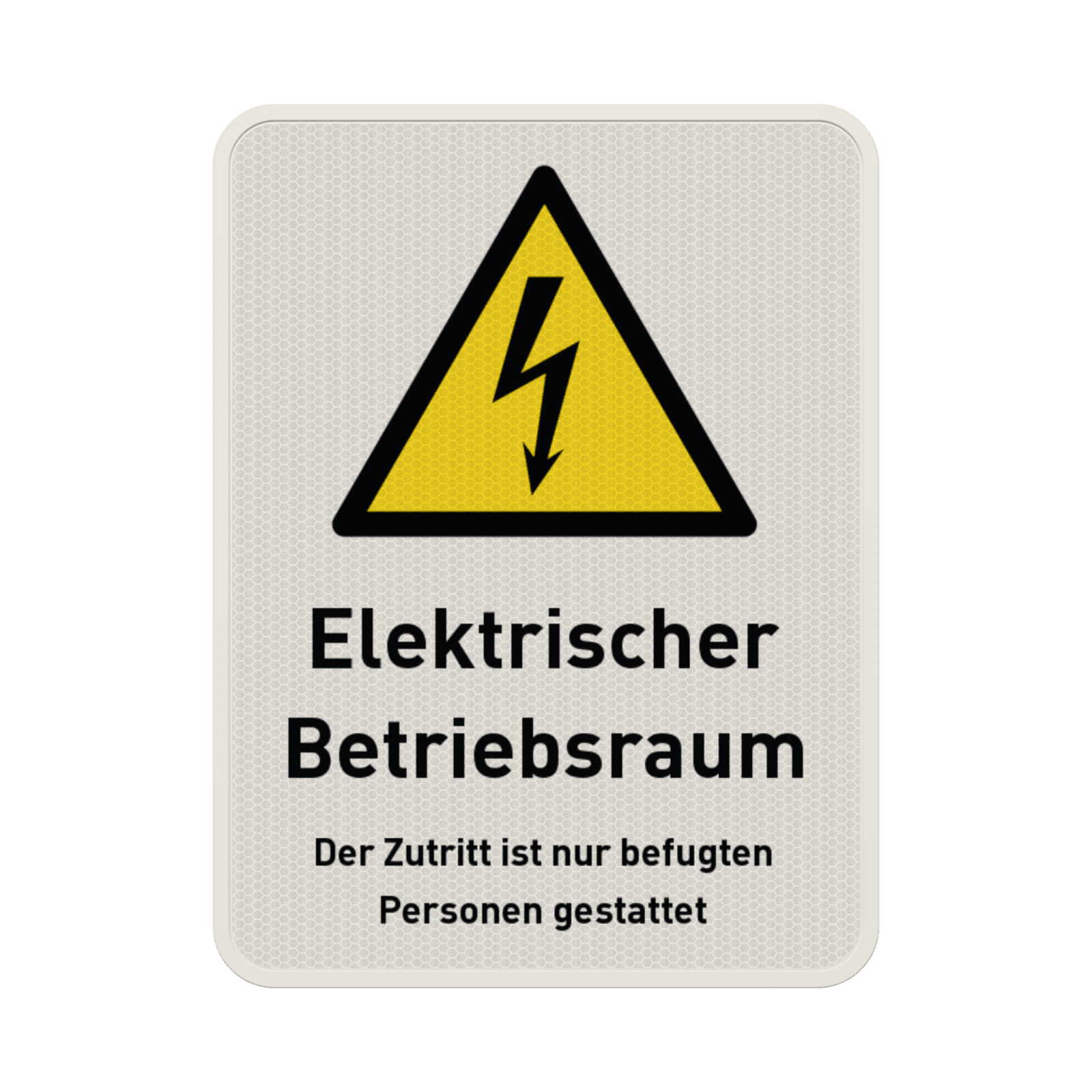 Schild Elektrischer Betriebsraum - reflektierend