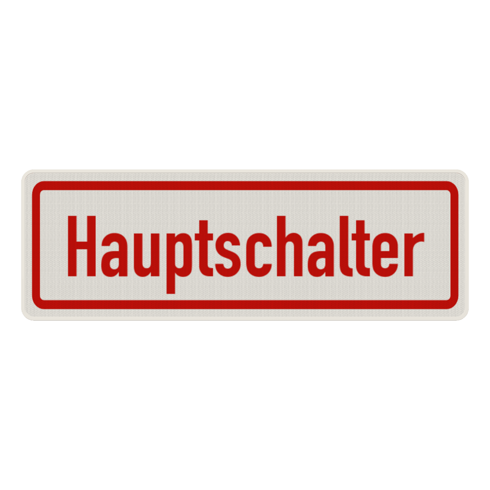 Schild Hauptschalter - reflektierend