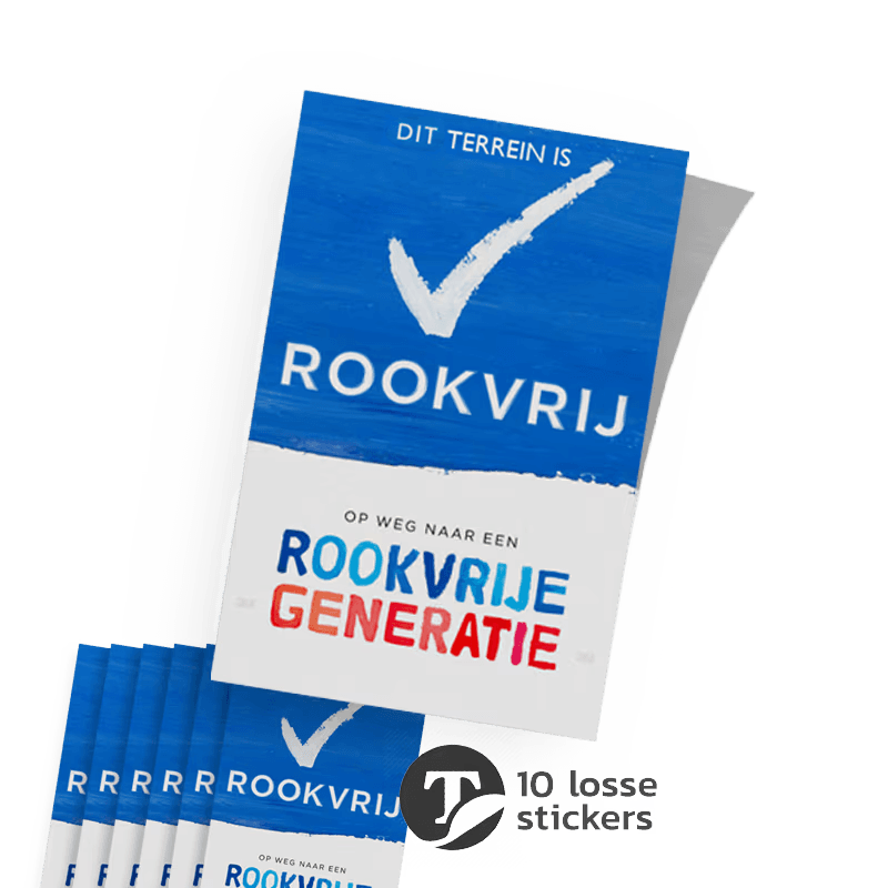Mini-stickers (40x60mm) set 10 stuks - Rookvrije Generatie