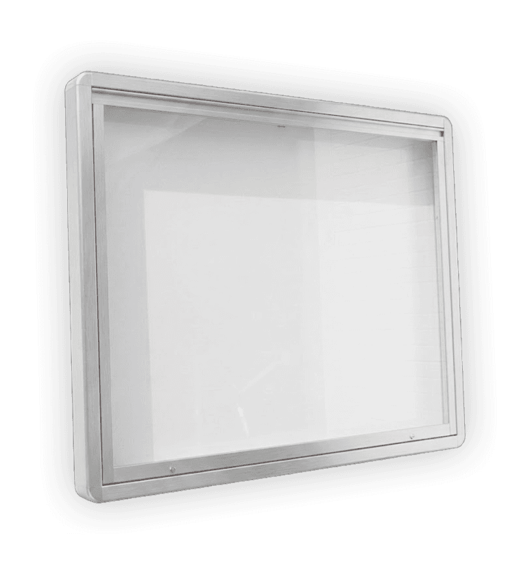 Posterframe aluminium met wand-/muurmontage voor buiten met slot