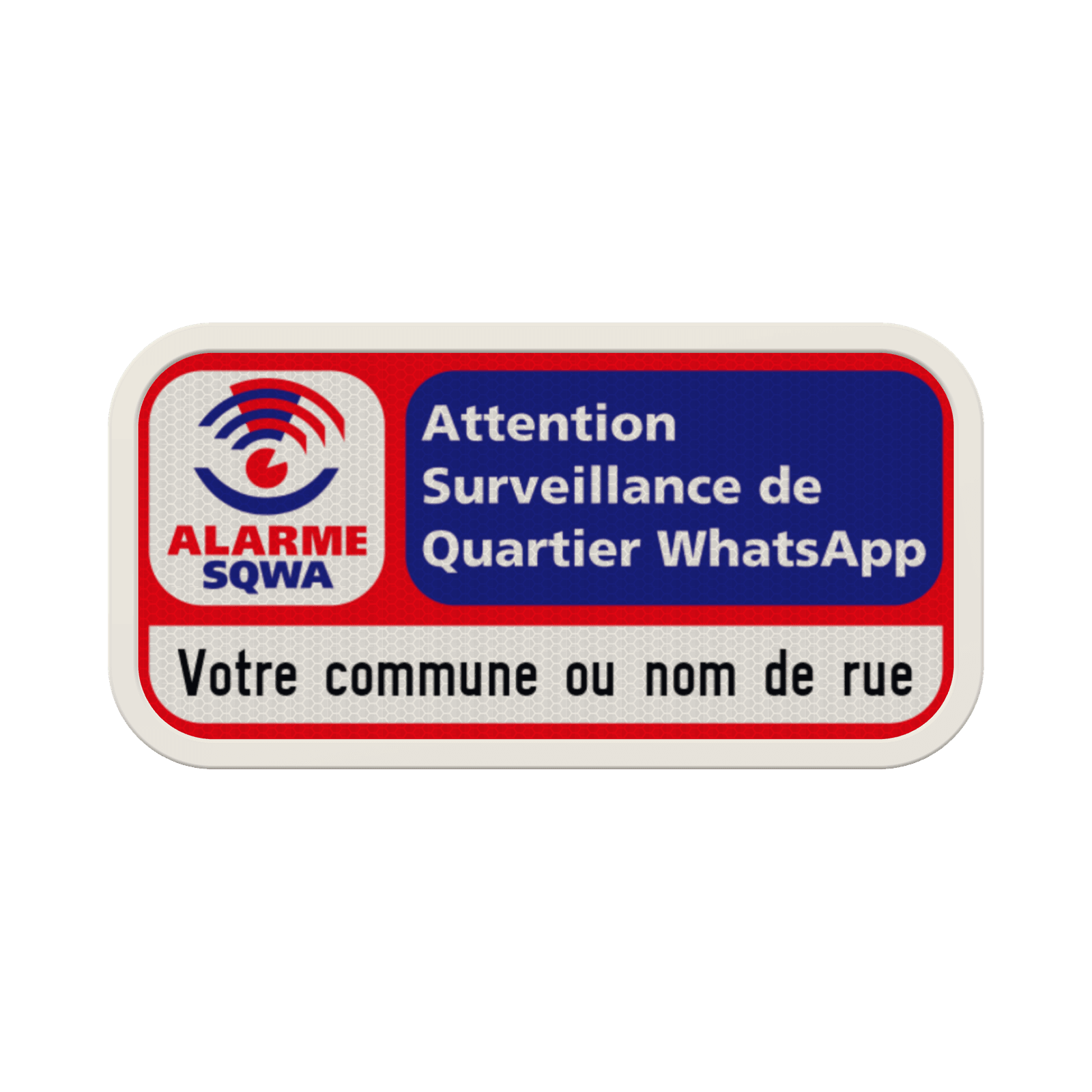 Panneau additionnel SQWA 2x1 - Texte personnalisé