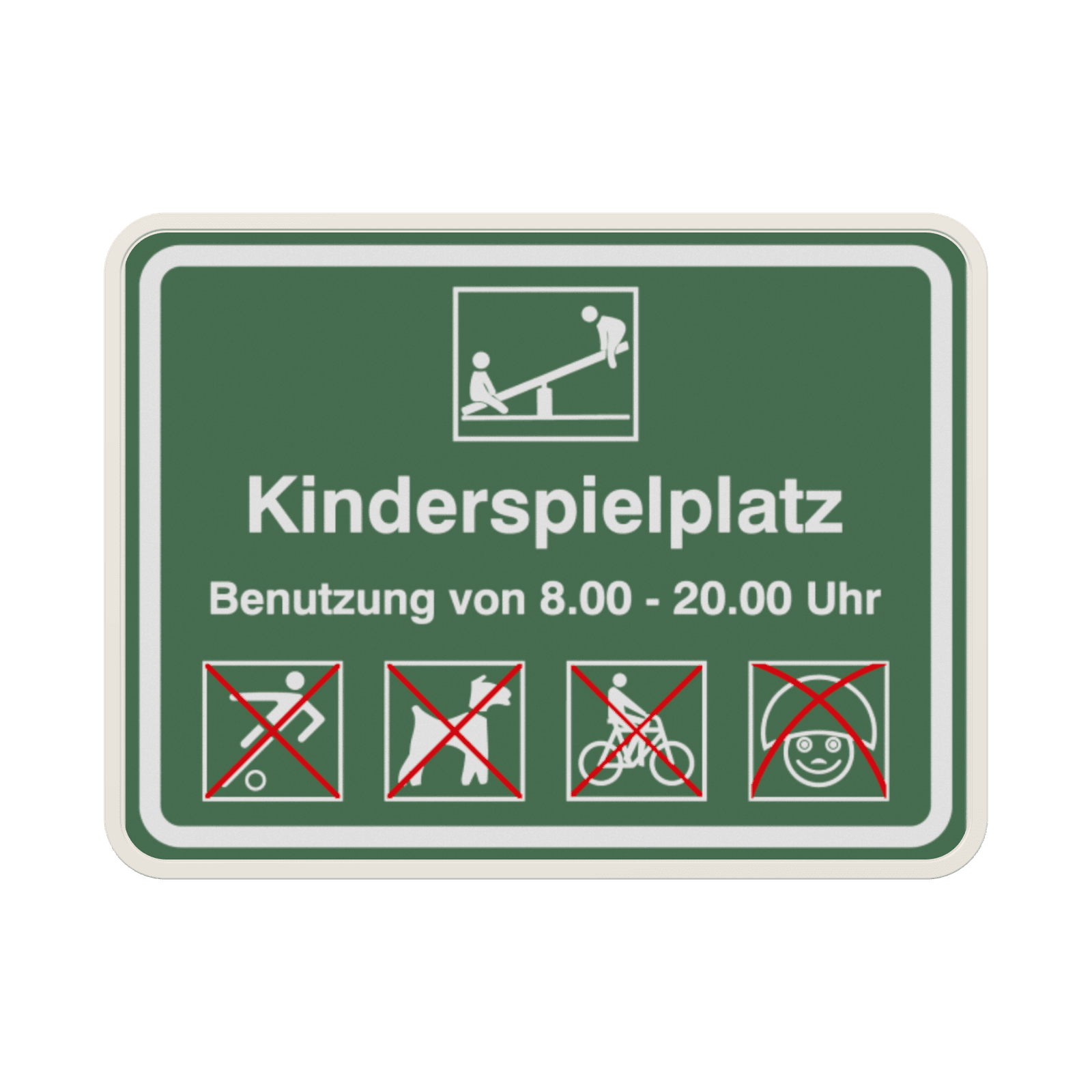 Schild Kinderspielplatz (Grün) - reflektierend