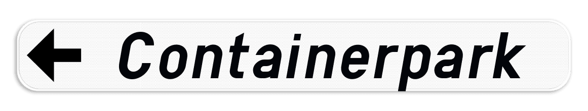 Verkeersbord SB250 F34a - Openbare inrichting - links