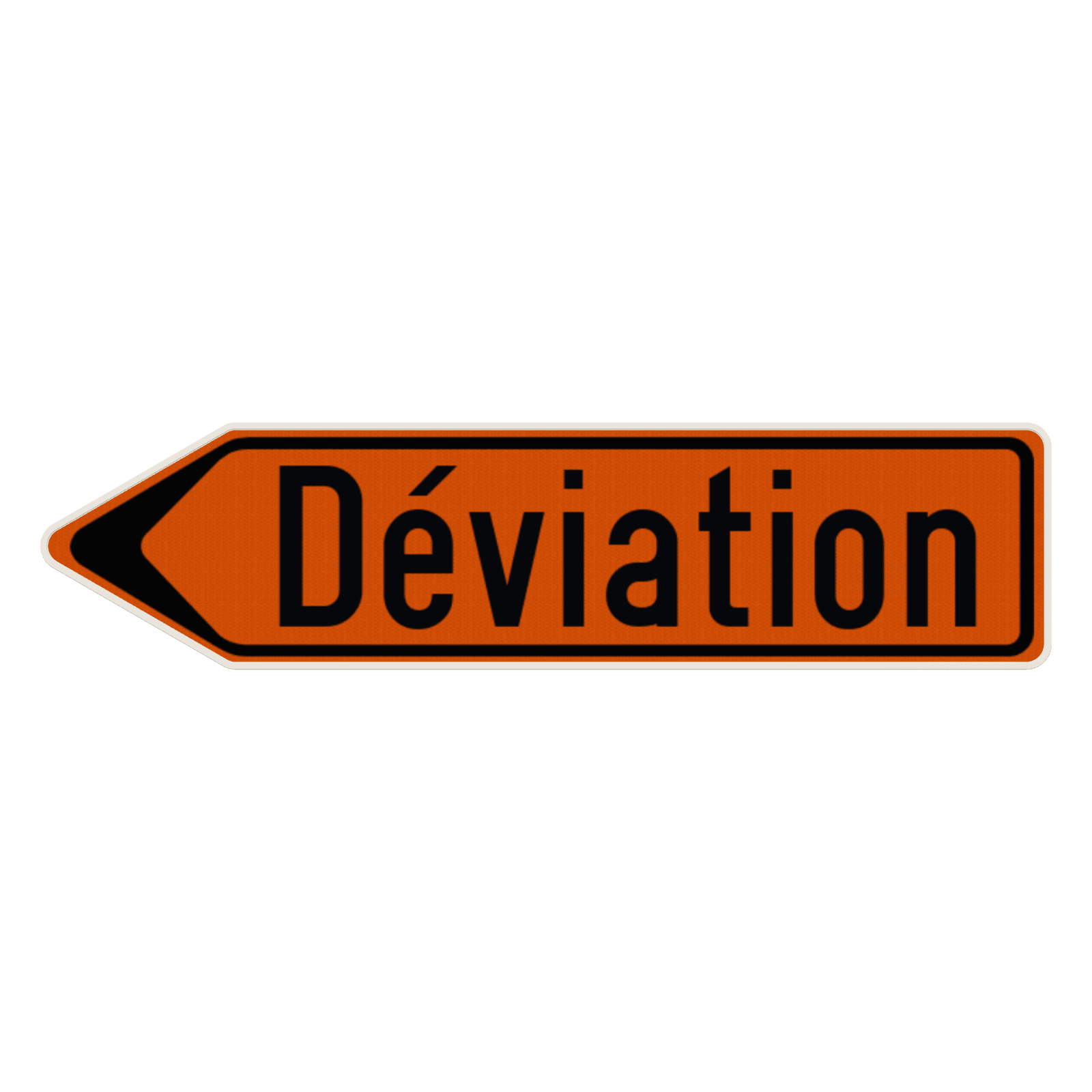 Panneau temporaire F41 - Itinéraire de déviation - Gauche