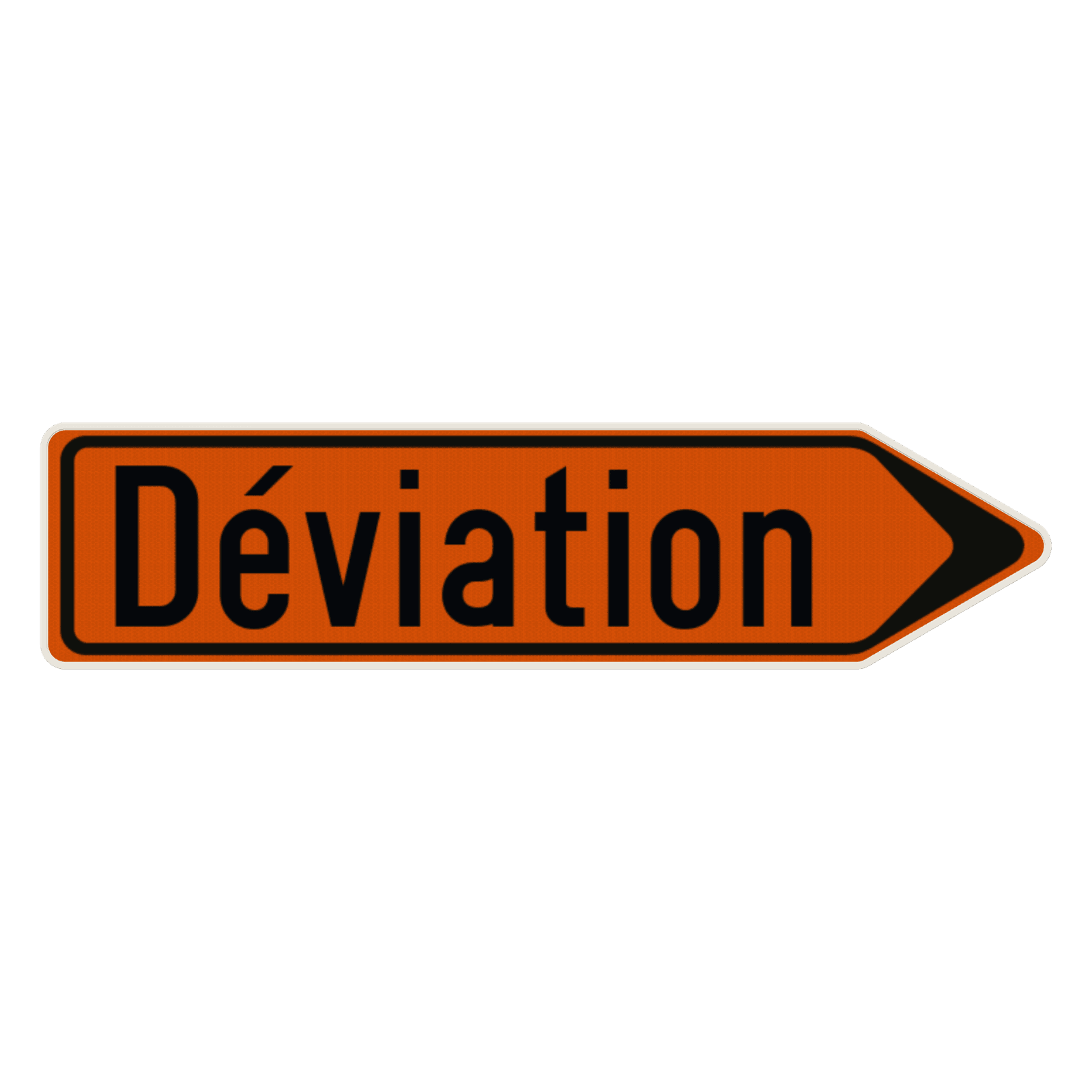 Panneau temporaire F41 - Itinéraire de déviation - Droite