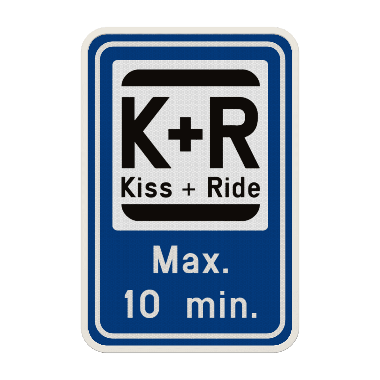 Panneau Kiss & Ride personnalisable – Arrêt limité à 10 minutes