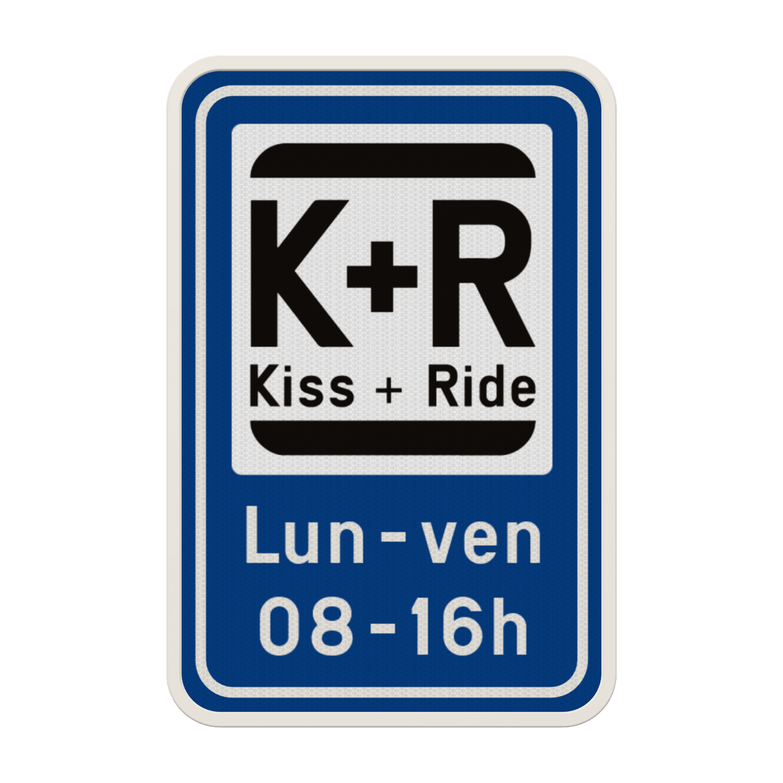 Panneau Kiss & Ride personnalisable – Texte et pictogrammes au choix