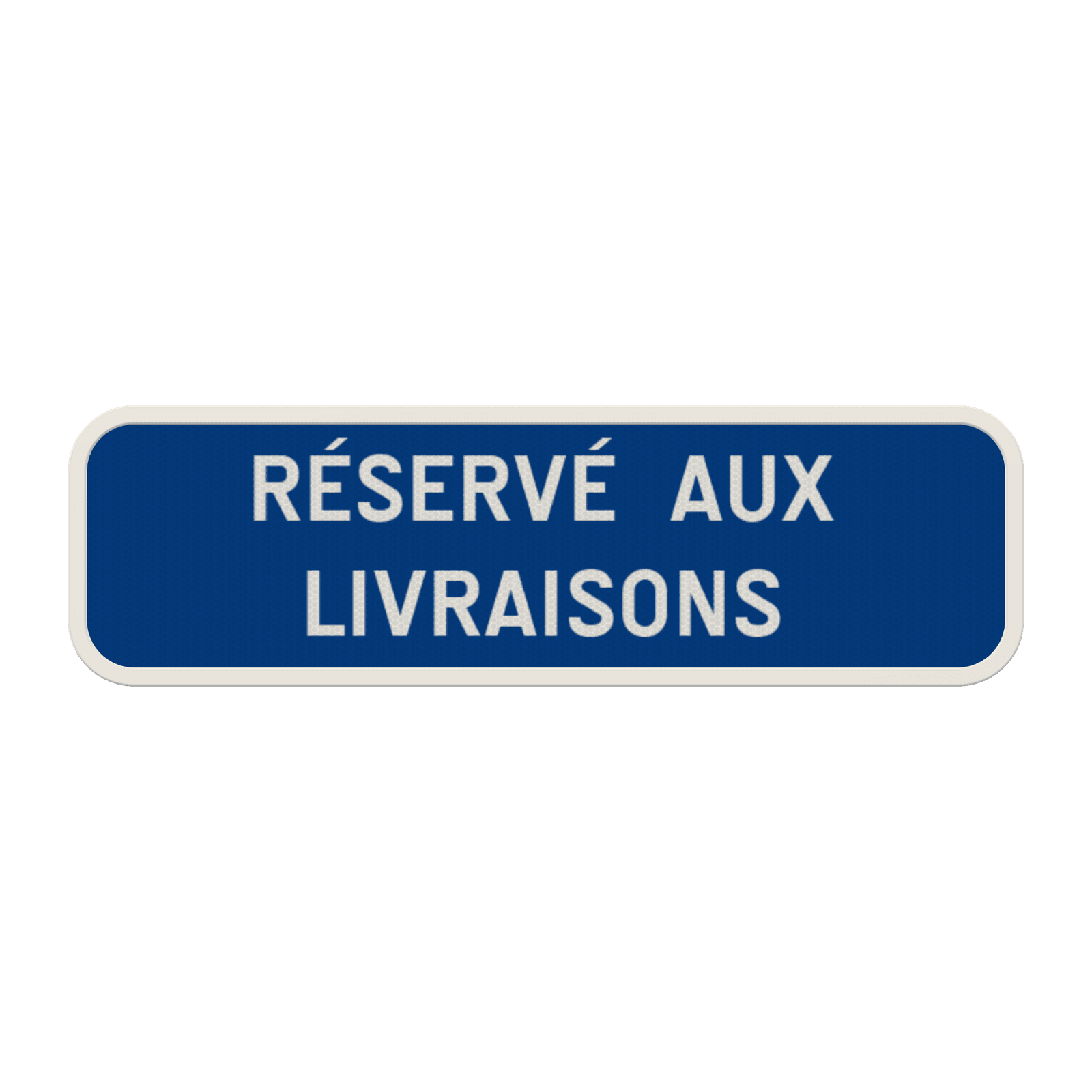 Panneau horizontal réservé aux livraisons – Texte personnalisable