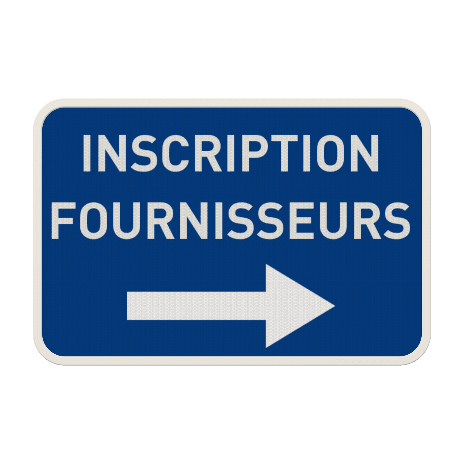 Panneau Fournisseurs – Signalisation personnalisable pour accès logistique