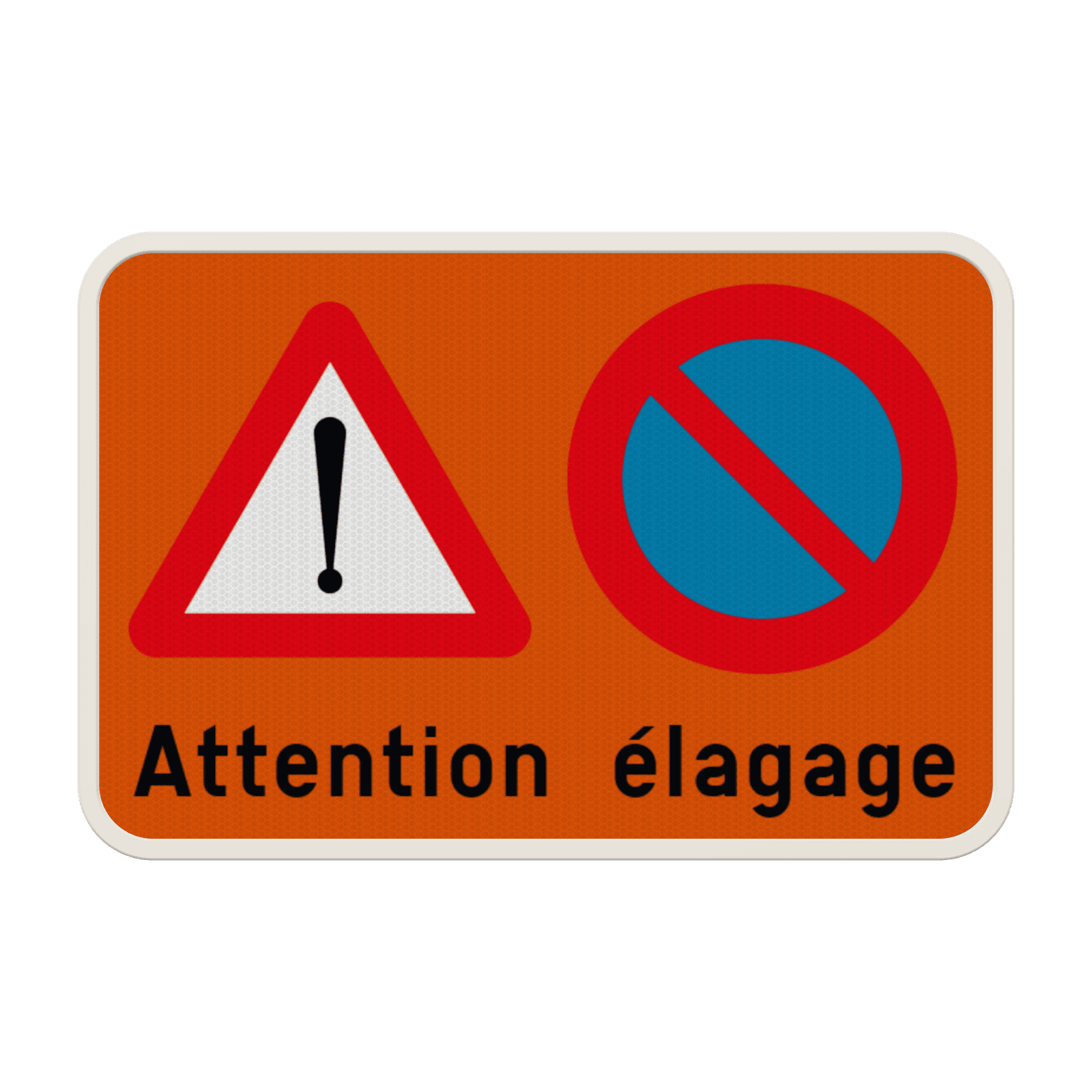 Panneau d'information 2 pictogrammes avec texte personnalisé