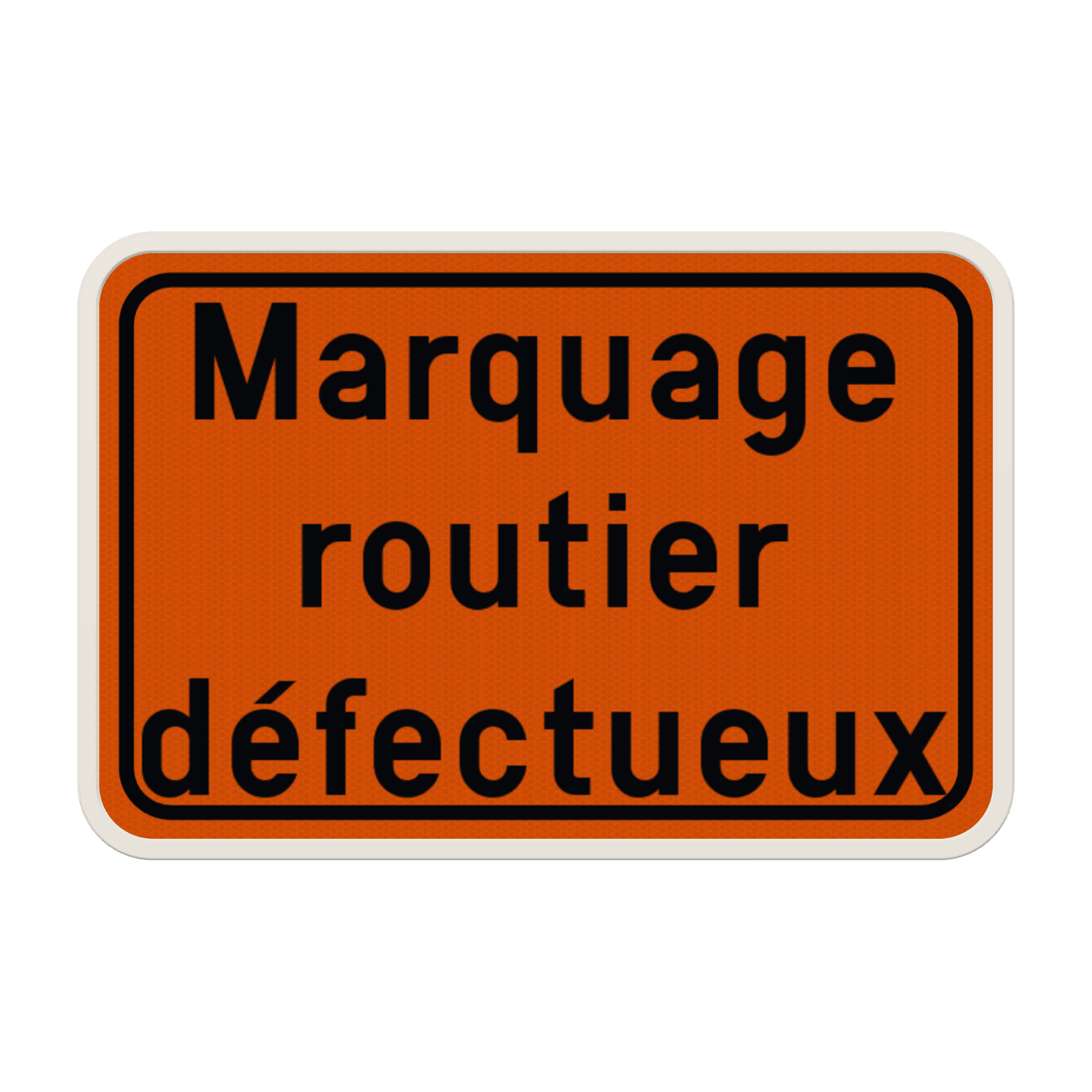 Panneau de signalisation - F39 - Marquage routier manquant