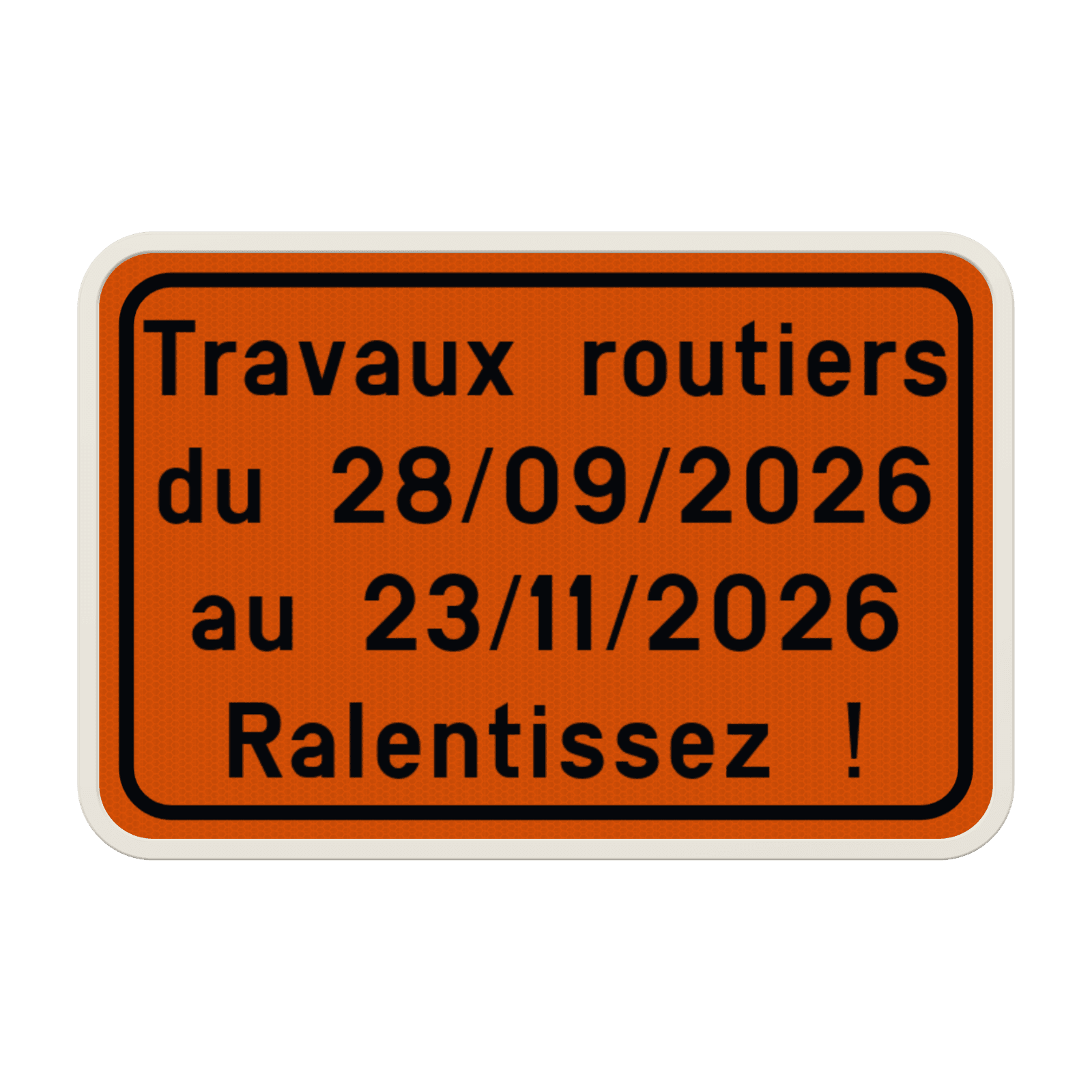 Panneau de signalisation - F39 - Texte personnalisé