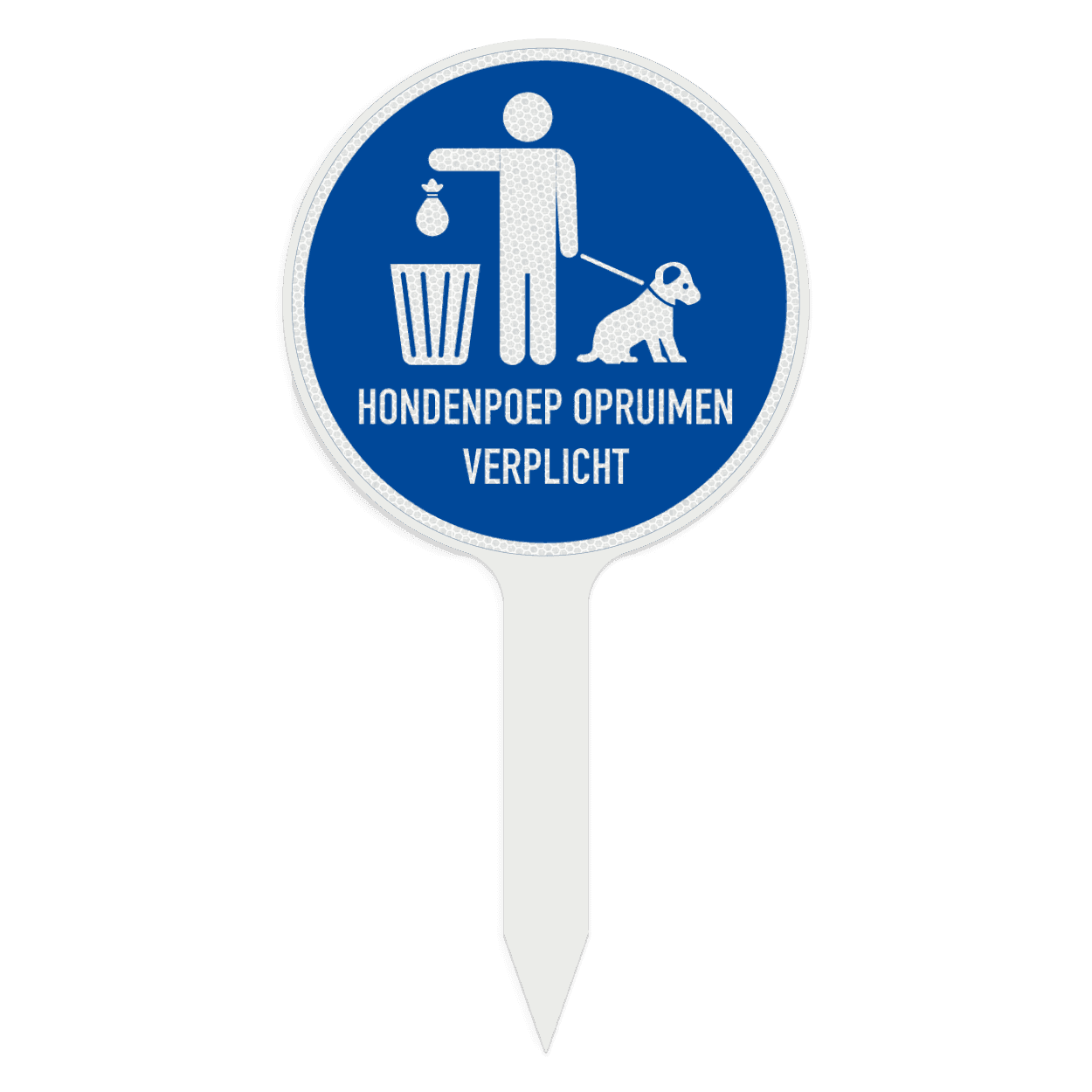 Steekbord hondenpoep opruimplicht - PVC