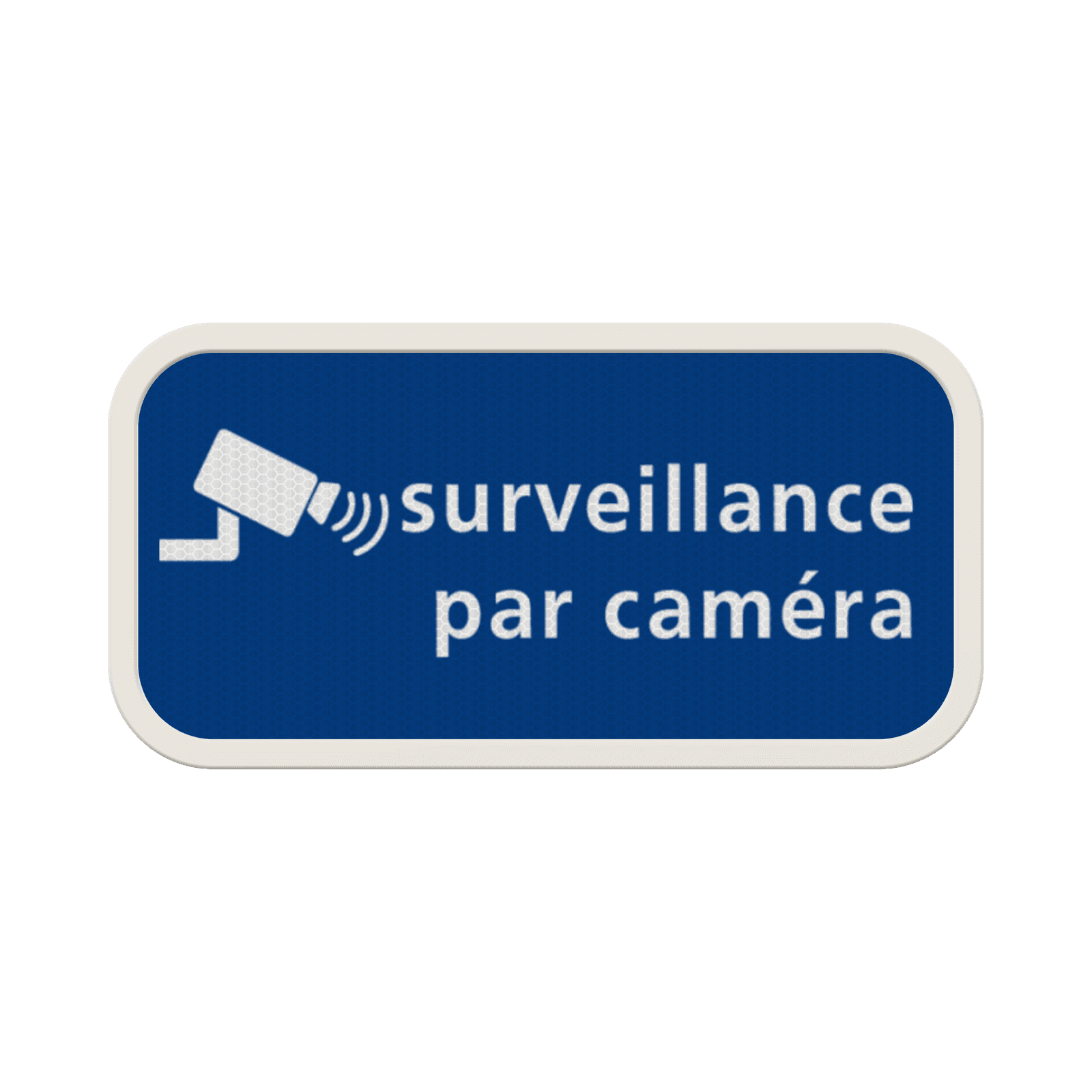 Panneau de vidéosurveillance bleu - Surveillance par caméra - personnalisable