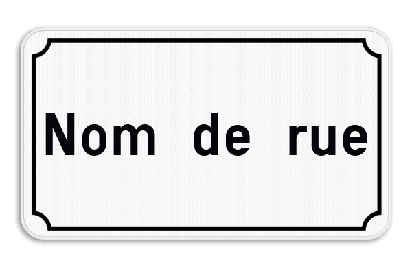 Plaque de rue personnalisable en aluminium – plusieurs dimensions