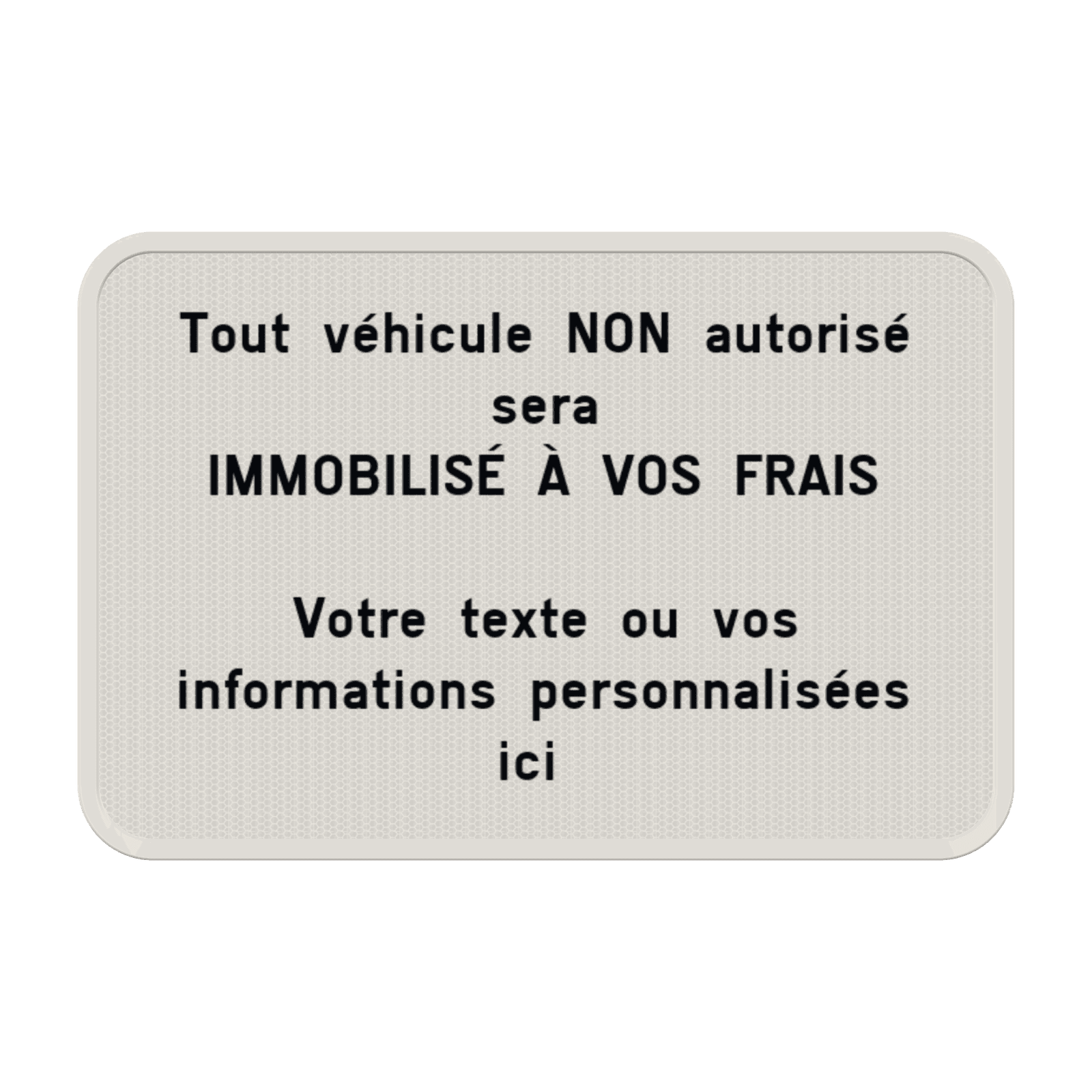 Panneau de texte 3:2 - Rectangulaire